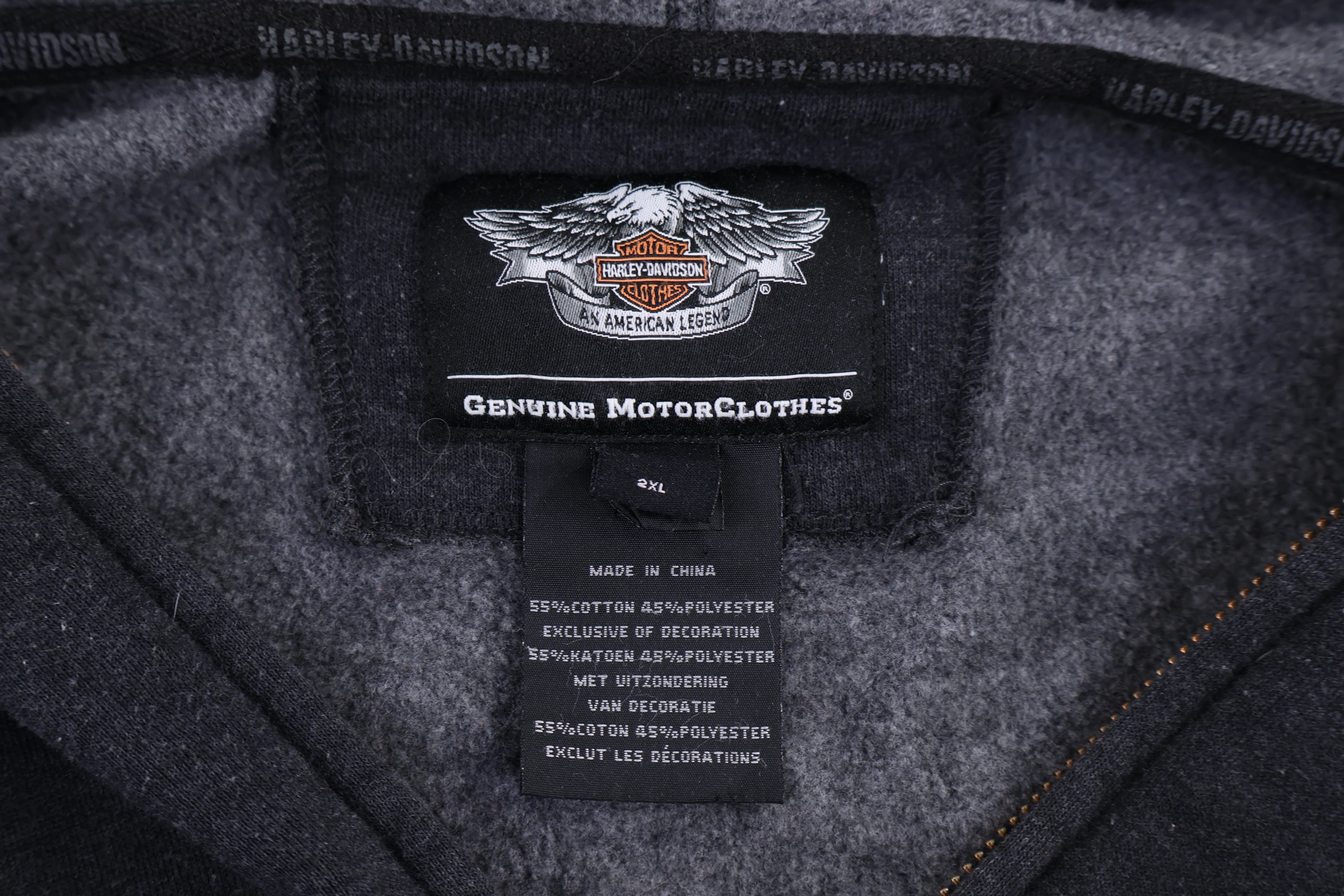 Harley Davidson Motorcycles Full Zip Hoodie - Image 3
