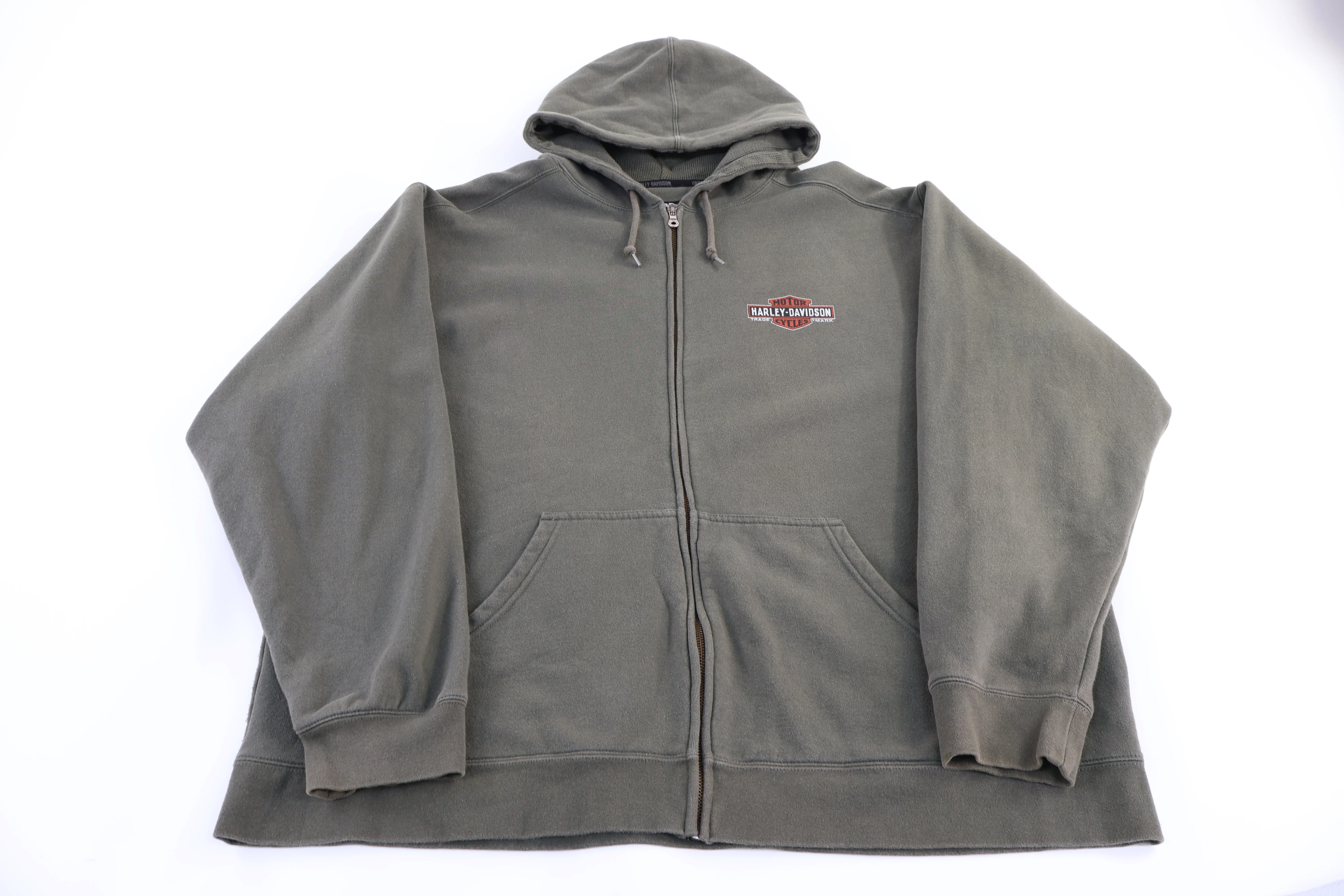 Harley Davidson Motorcycles Green Full Zip Hoodie