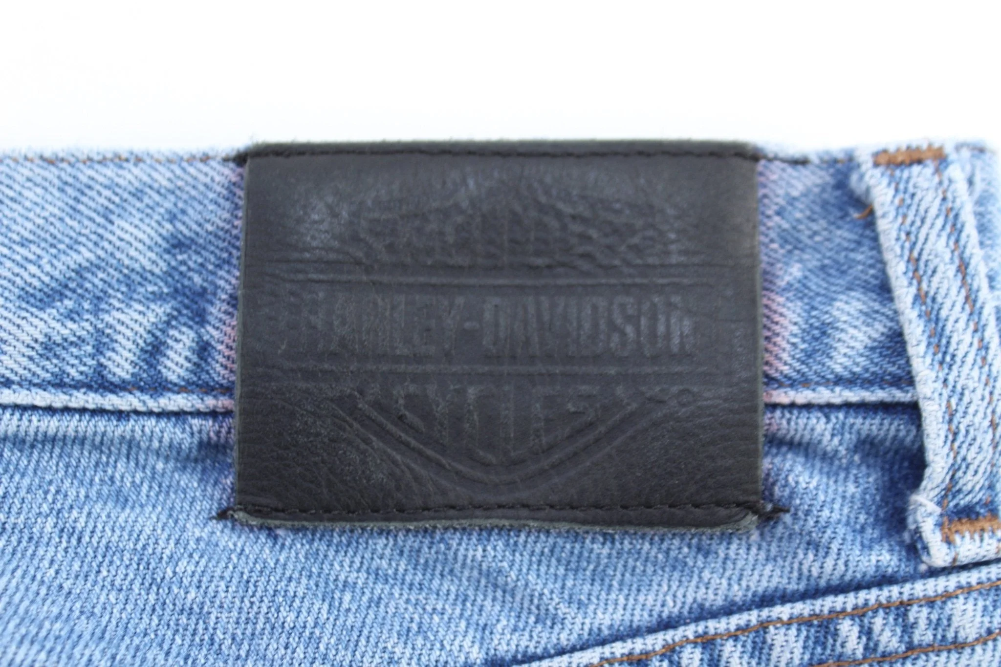 Harley Davidson Motorcycles Light Wash Denim Jeans - Image 3