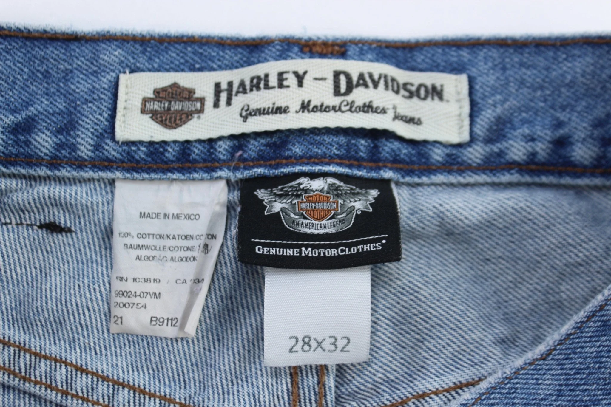 Harley Davidson Motorcycles Light Wash Denim Jeans - Image 4