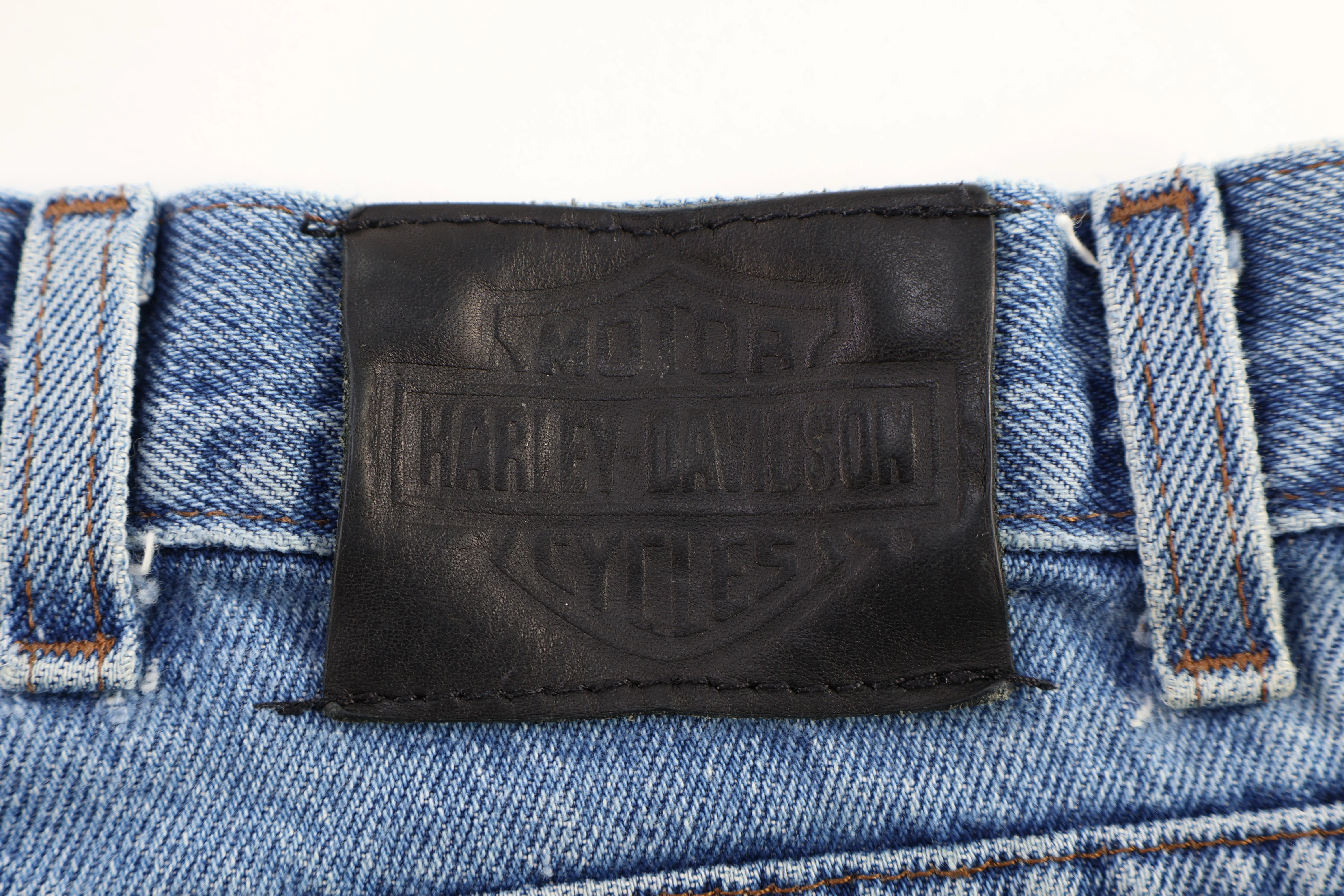 Harley Davidson Motorcycles Light Wash Denim Jeans - Image 4
