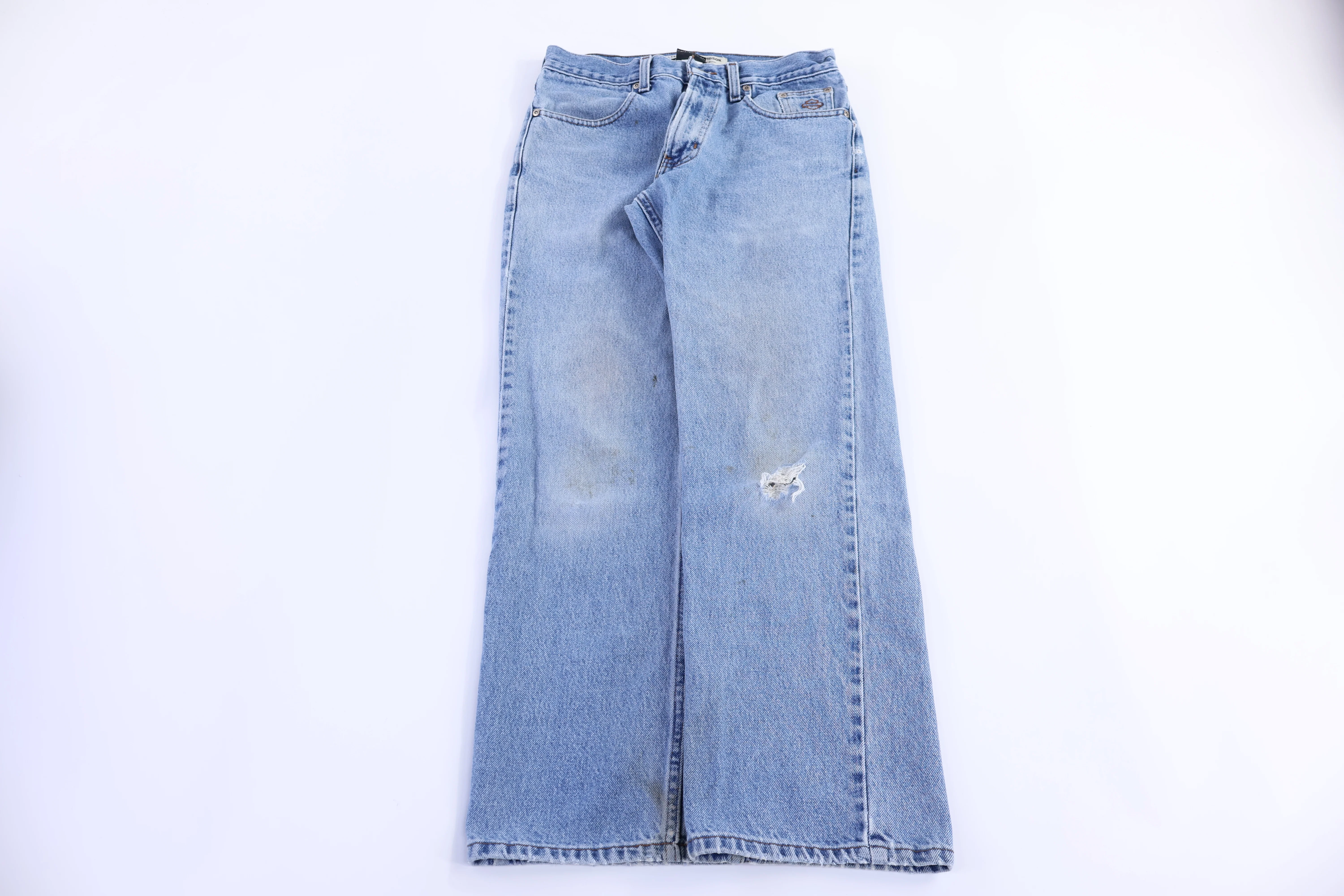 Harley Davidson Motorcycles Light Wash Denim Jeans