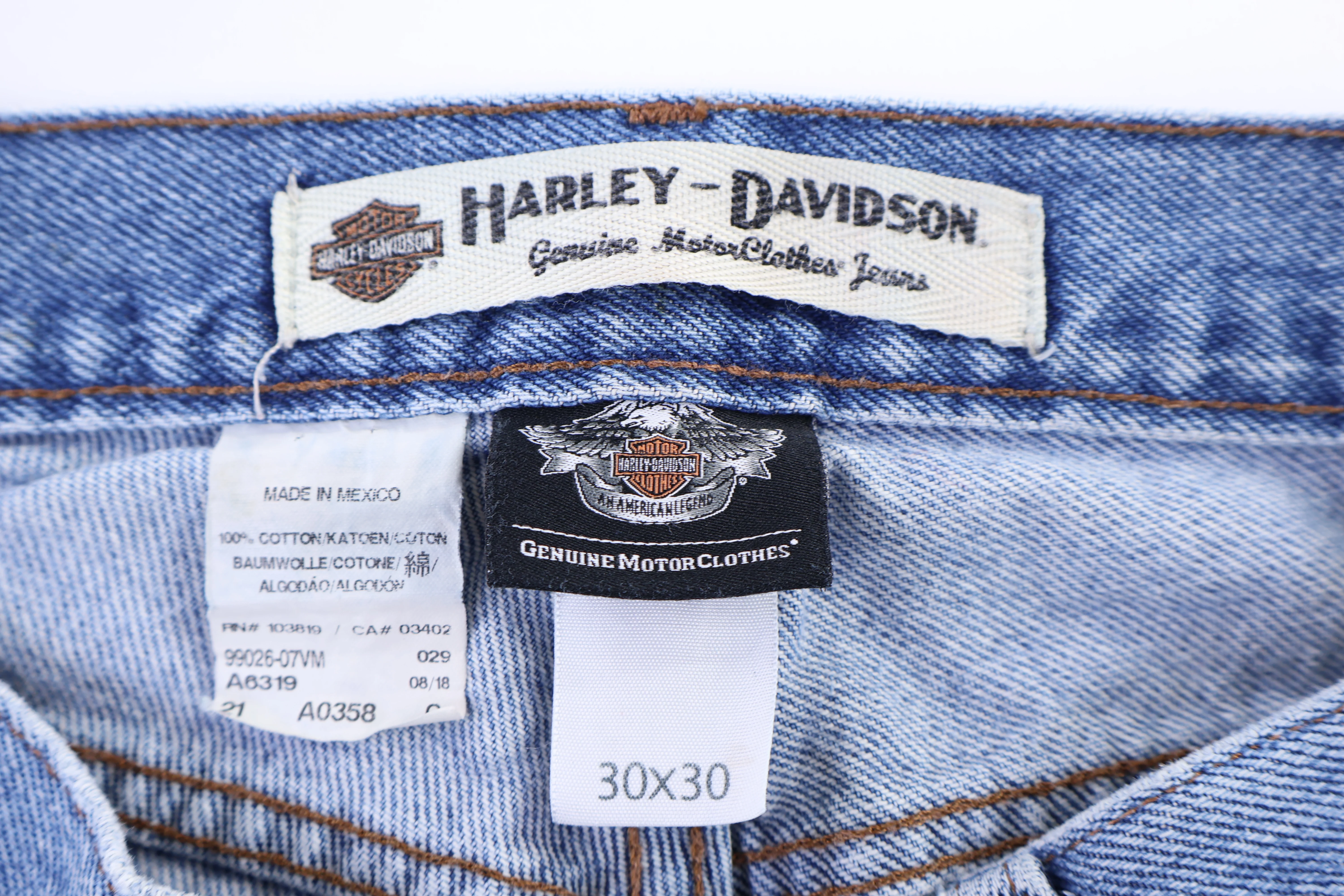Harley Davidson Motorcycles Light Wash Denim Jeans - Image 4