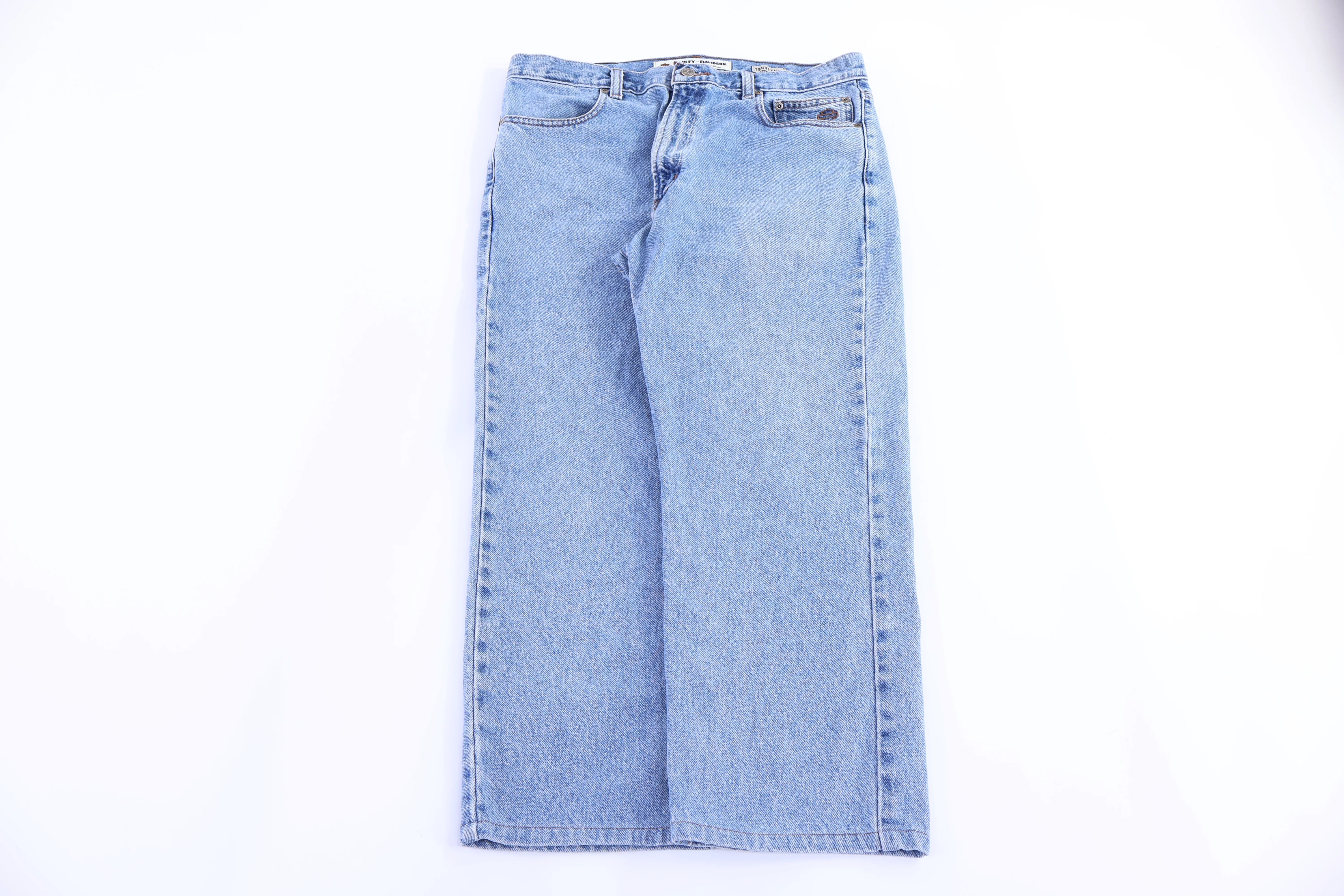 Harley Davidson Motorcycles Light Wash Denim Jeans - Image 2