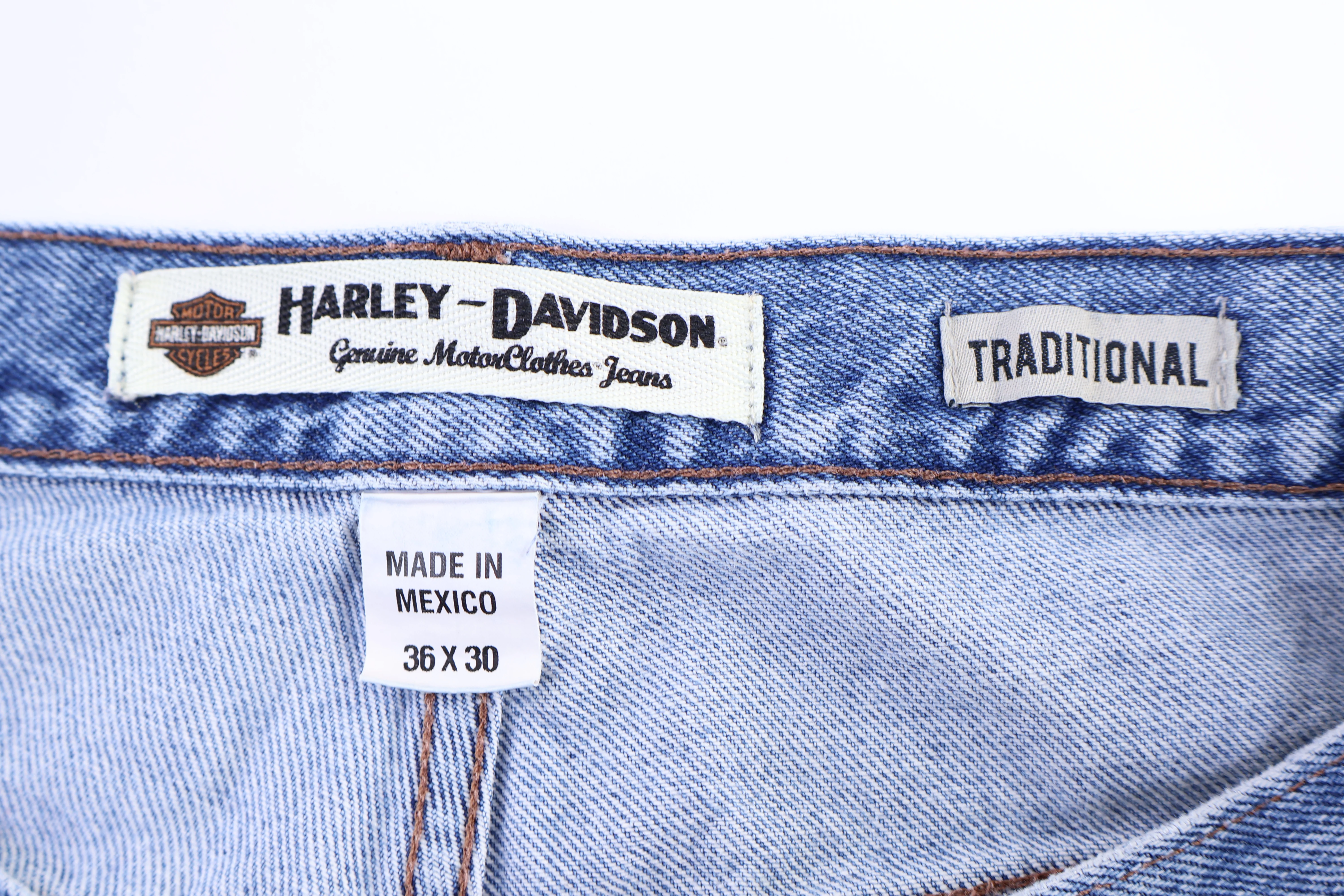 Harley Davidson Motorcycles Light Wash Denim Jeans - Image 4
