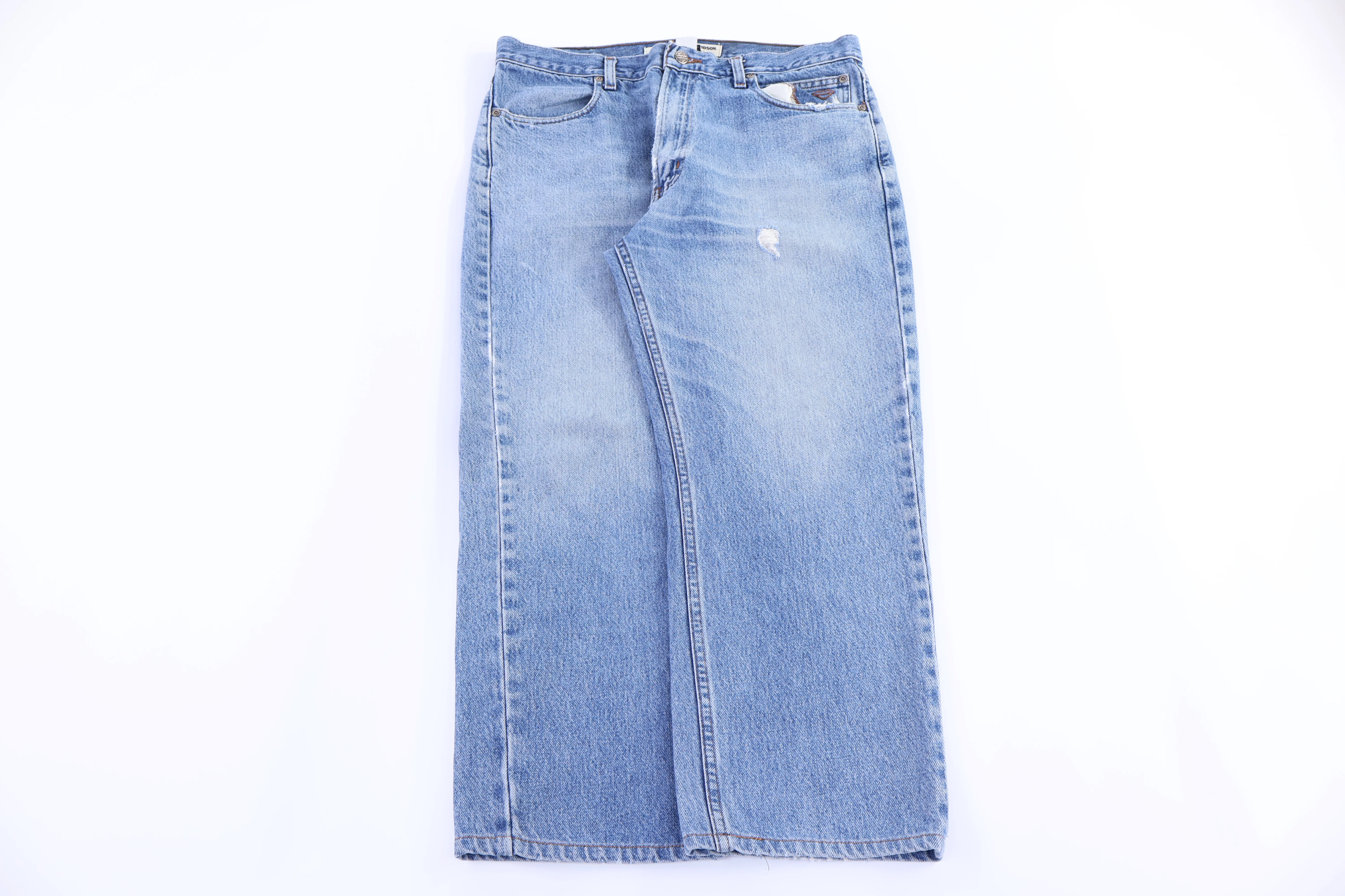 Harley Davidson Motorcycles Light Wash Denim Jeans - Image 2