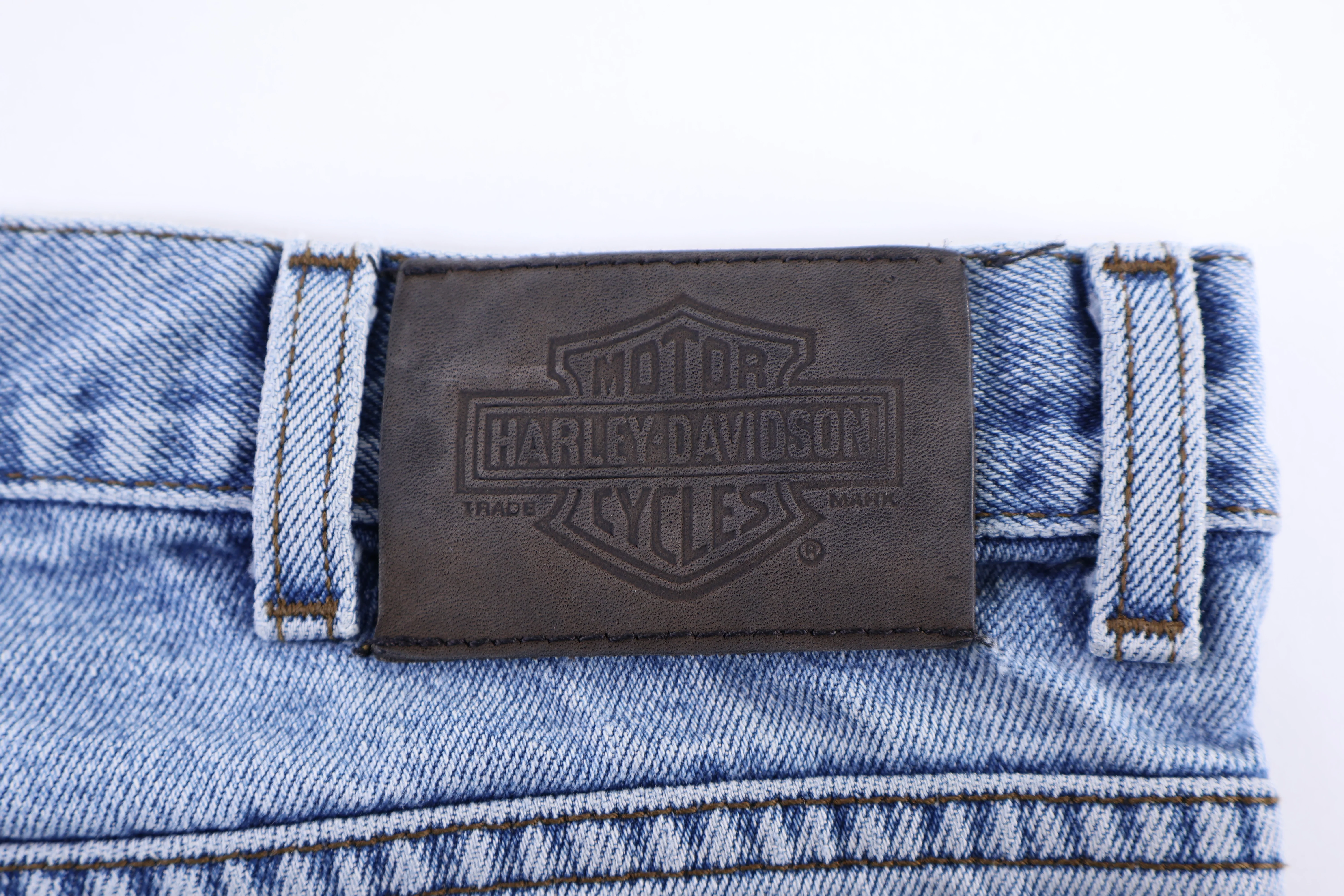 Harley Davidson Motorcycles Light Wash Denim Jeans - Image 3