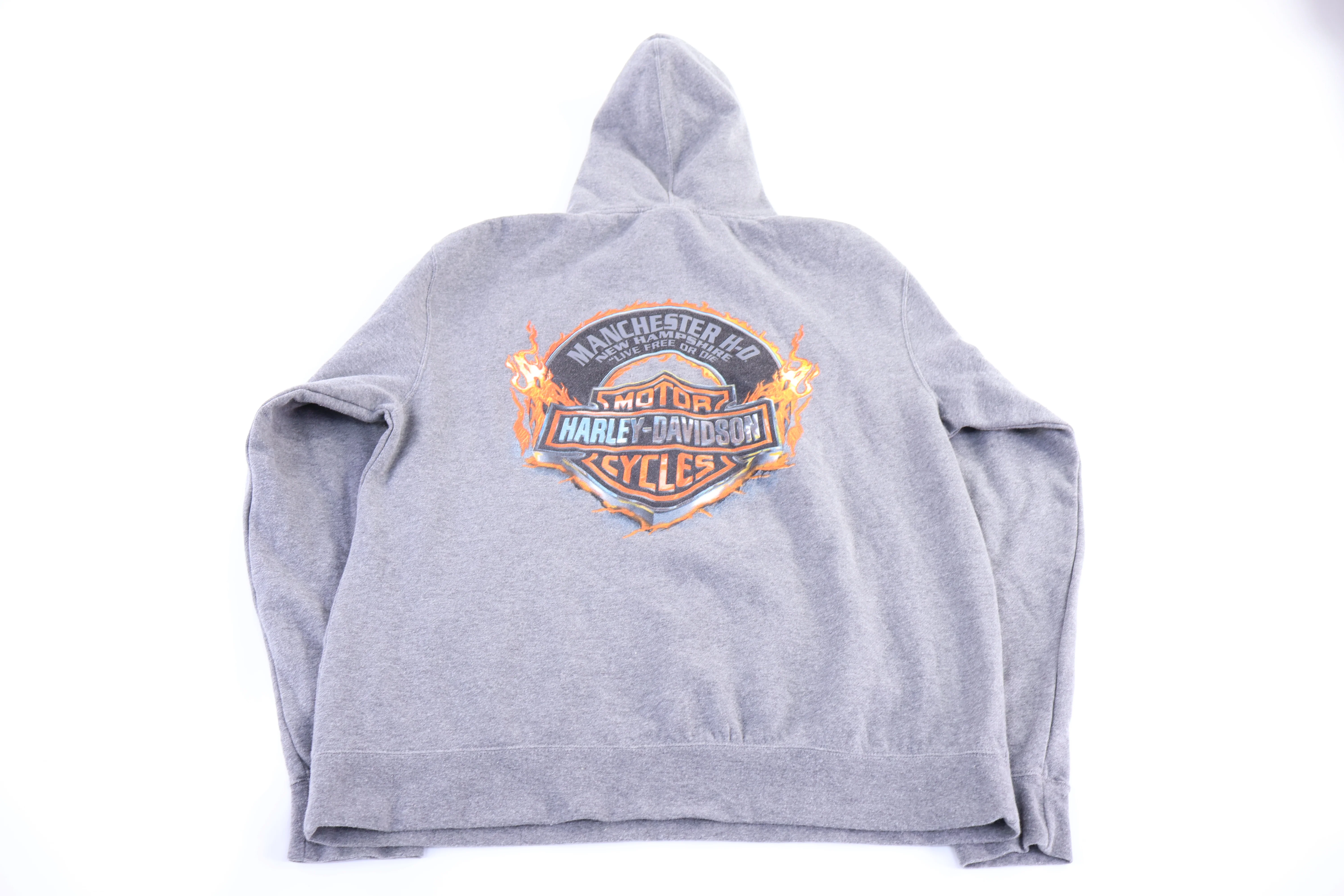 Harley Davidson Motorcycles Manchester Gray Pullover Hoodie - Image 2