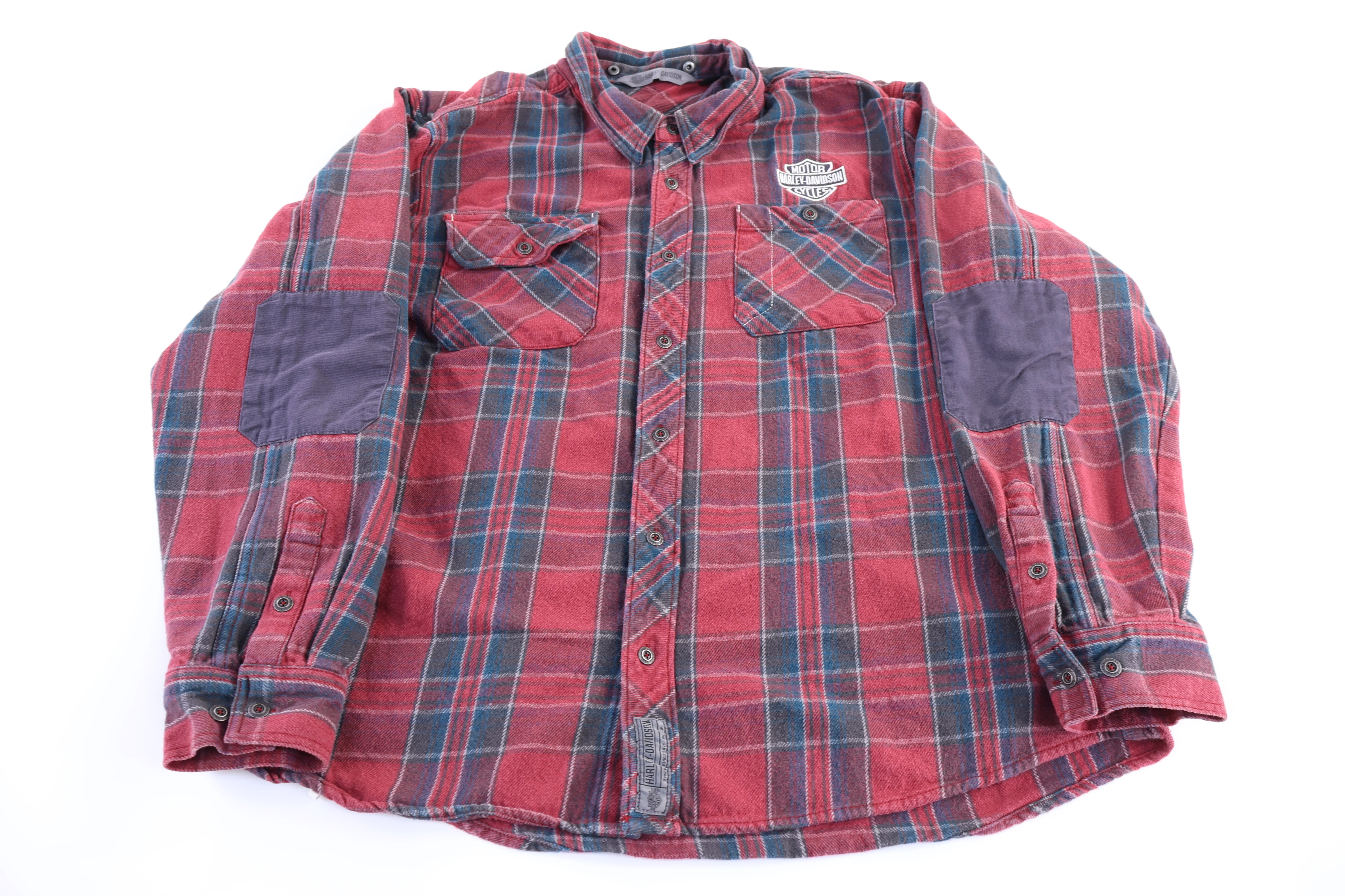 Harley Davidson Motorcycles Plaid LS Button Down