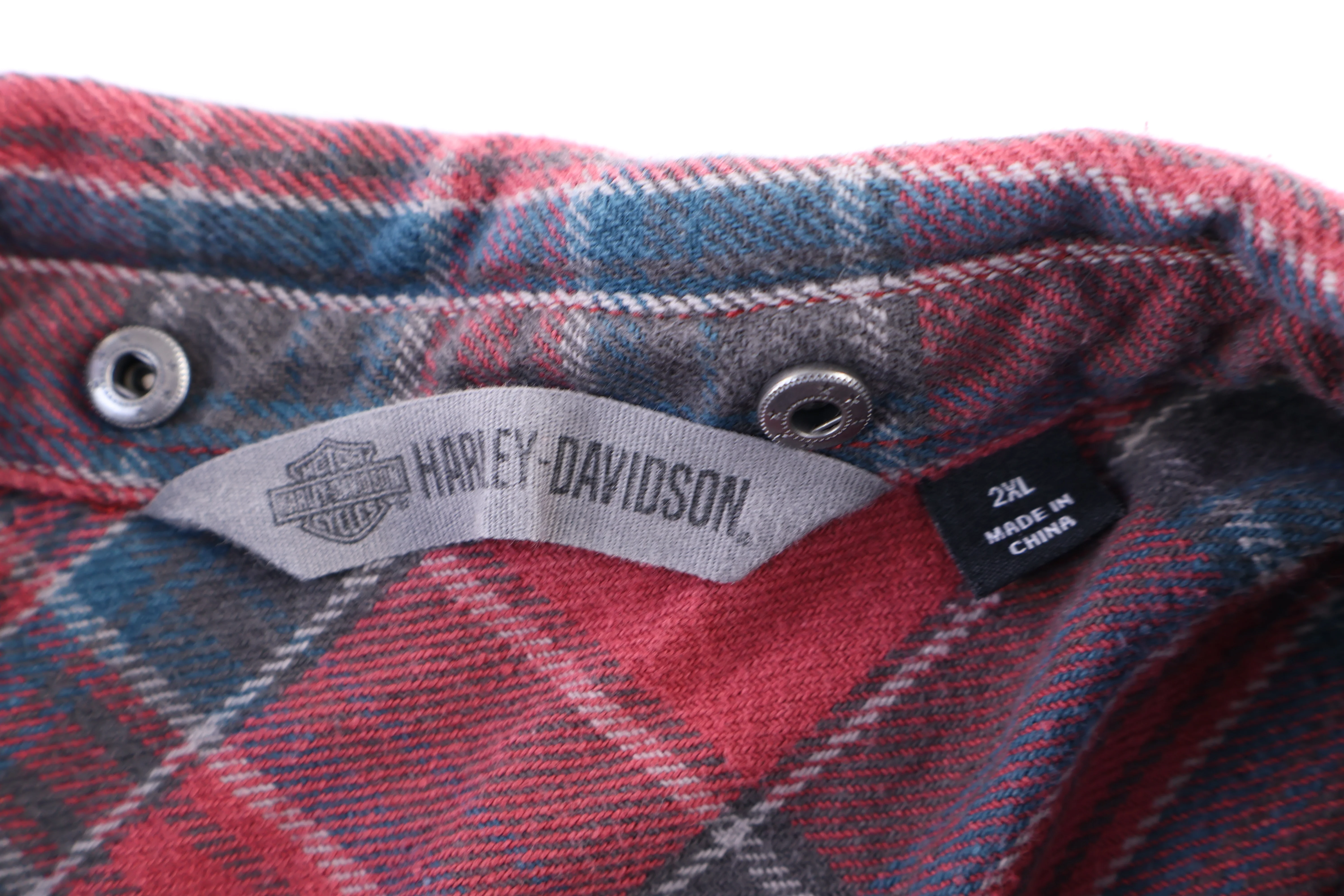 Harley Davidson Motorcycles Plaid LS Button Down - Image 3