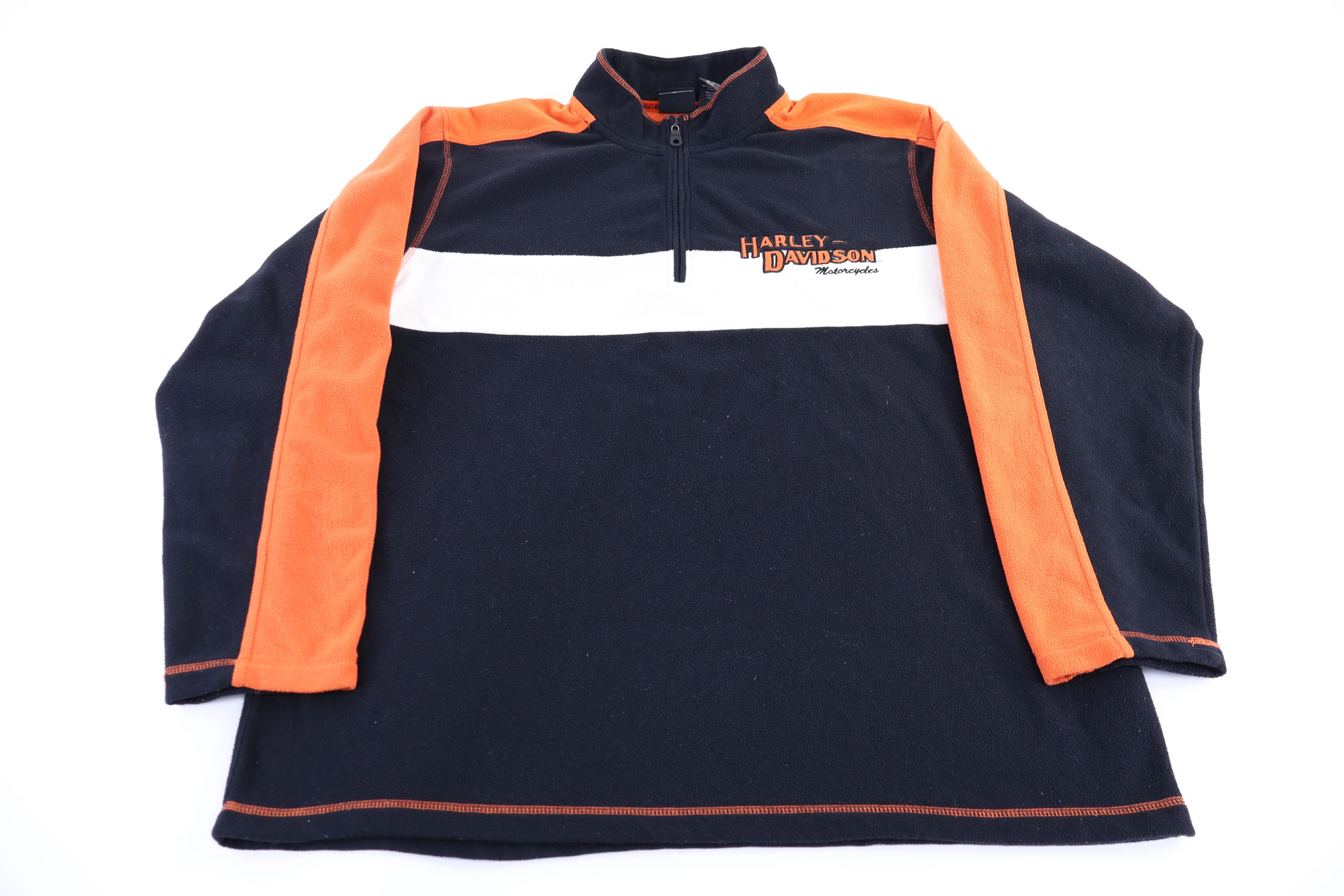 Harley Davidson Motorcycles Quarter Zip Fleece Pullover
