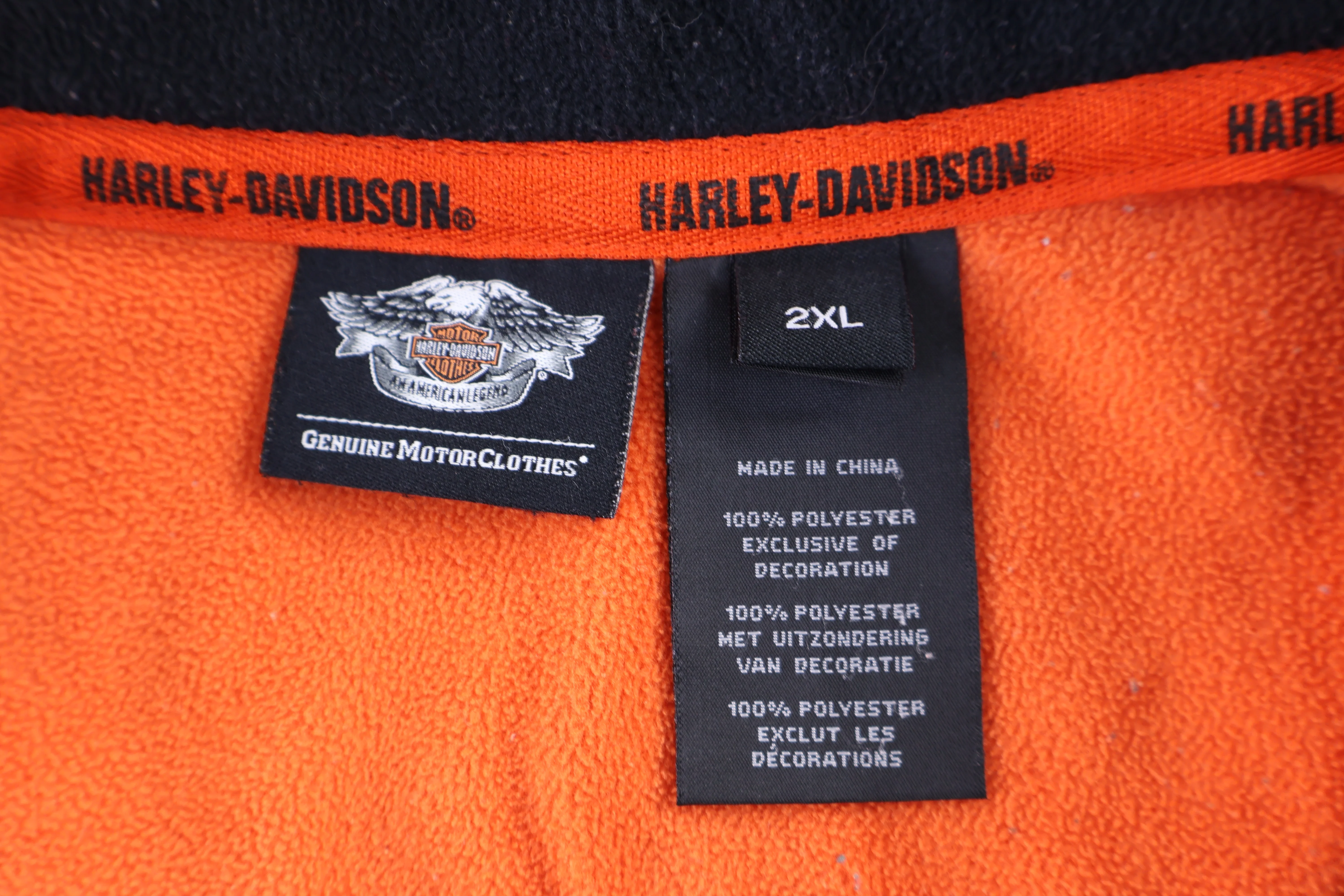 Harley Davidson Motorcycles Quarter Zip Fleece Pullover - Image 3