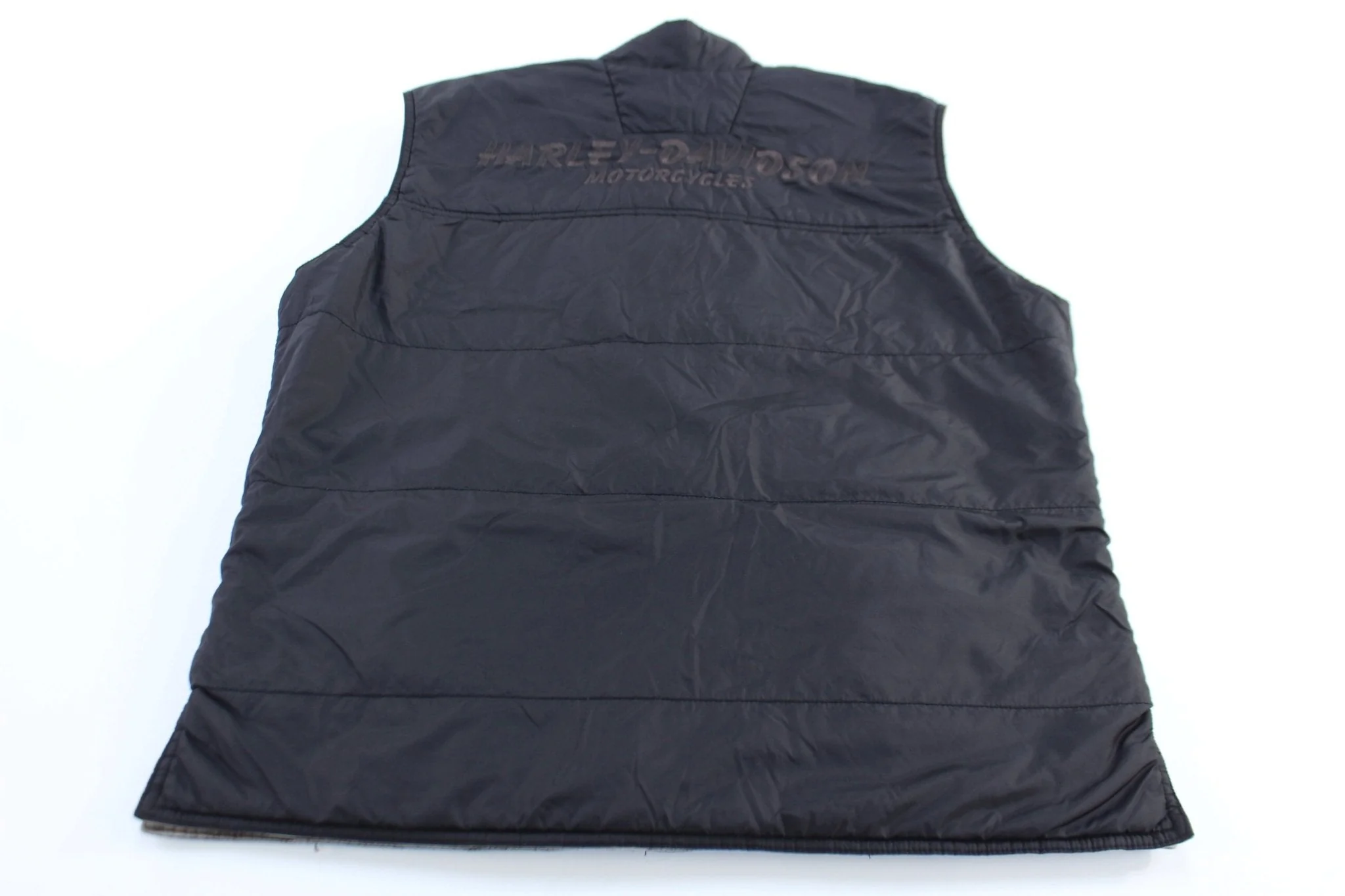 Harley Davidson Motorcycles Reversible Camo Zip Up Vest - Image 4