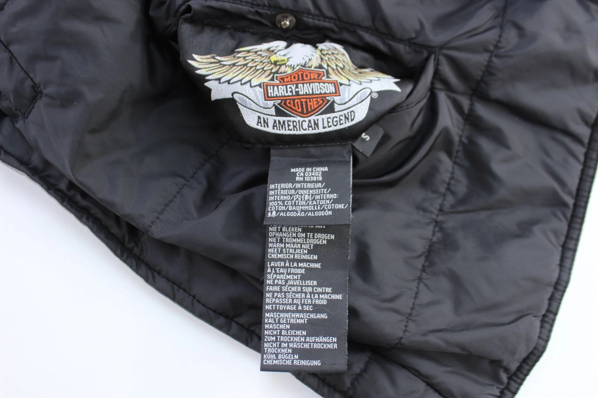 Harley Davidson Motorcycles Reversible Camo Zip Up Vest - Image 5