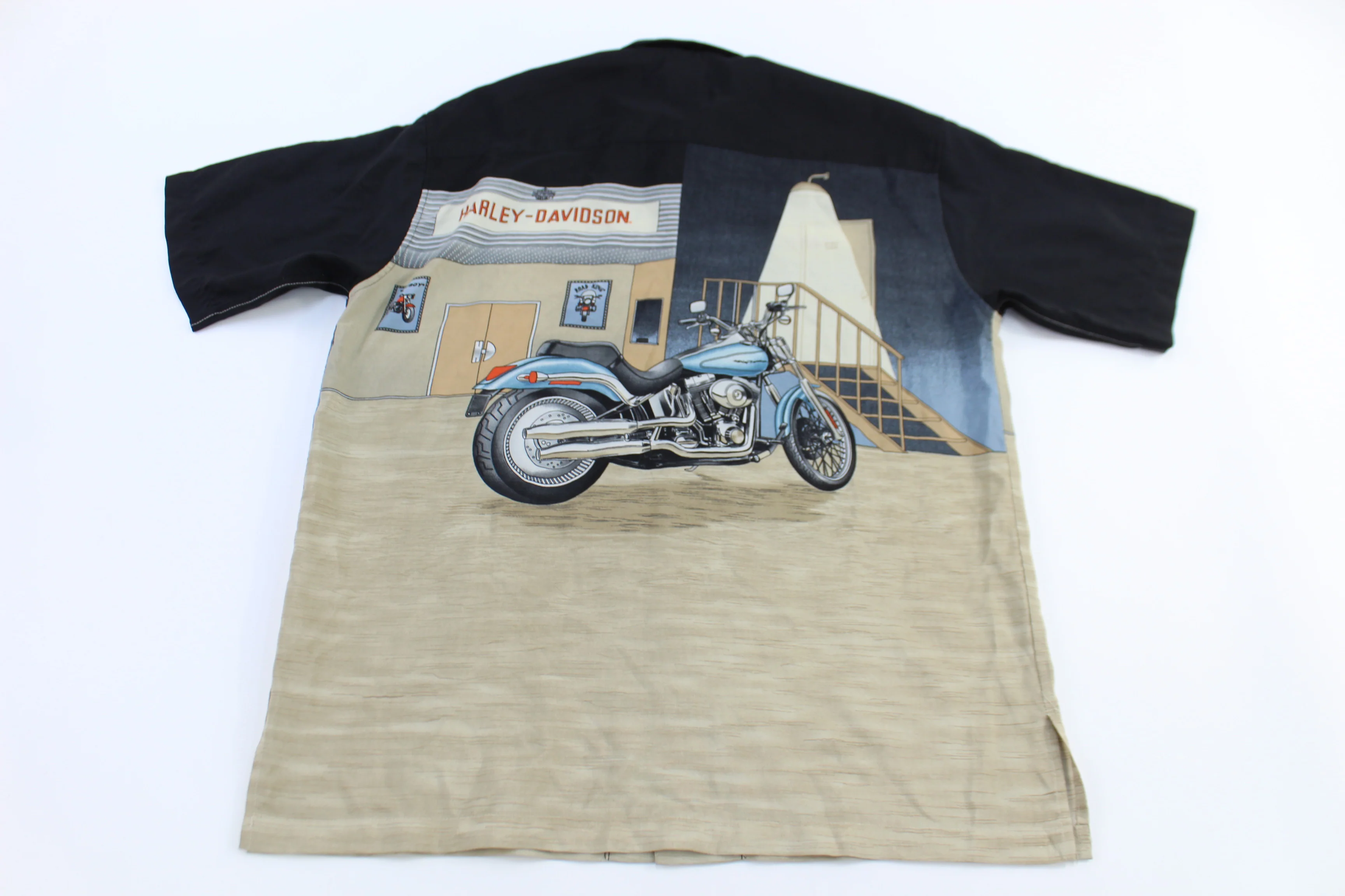 Harley Davidson Motorcycles Road King All Over Graphic Button Down - Image 2