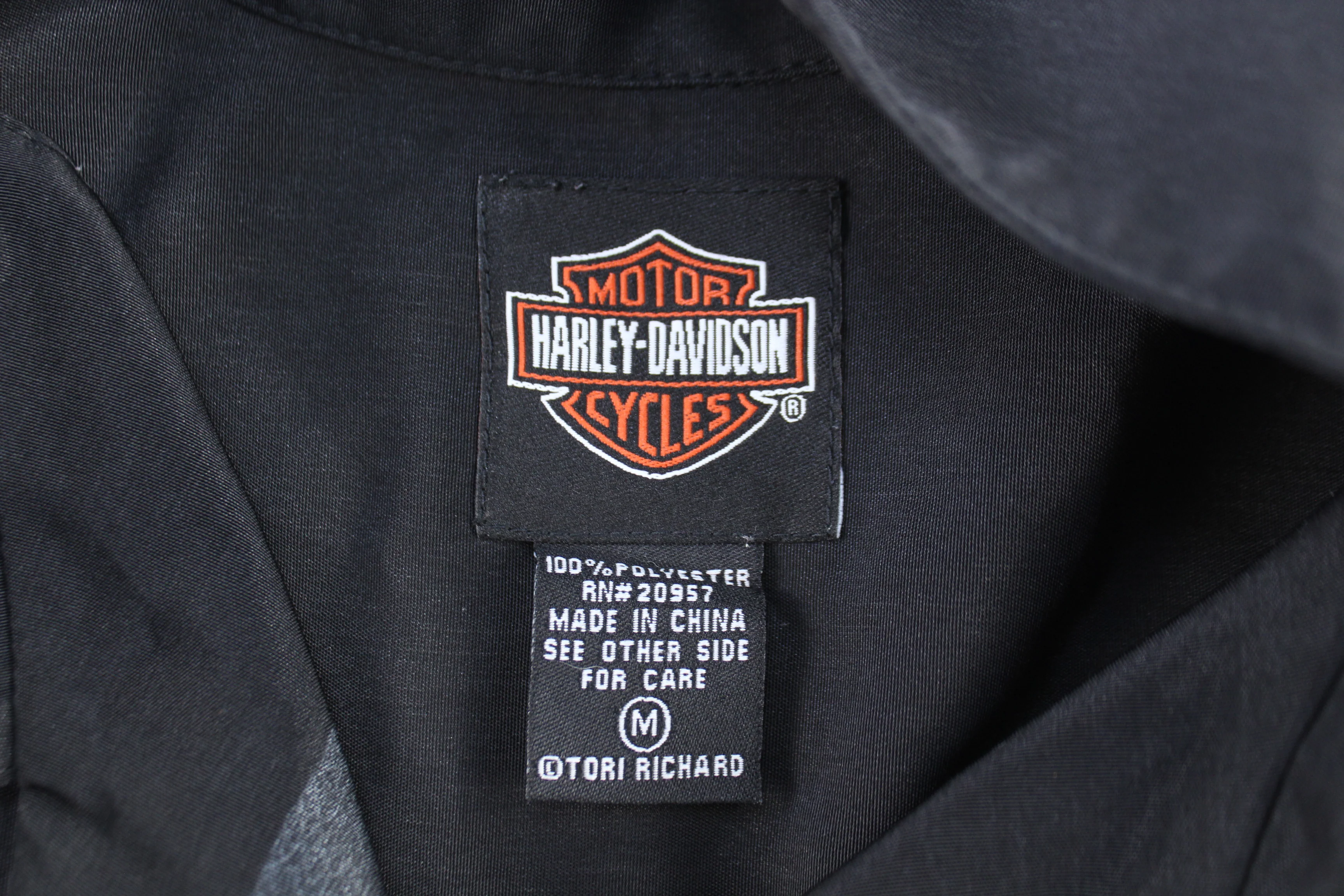 Harley Davidson Motorcycles Road King All Over Graphic Button Down - Image 3