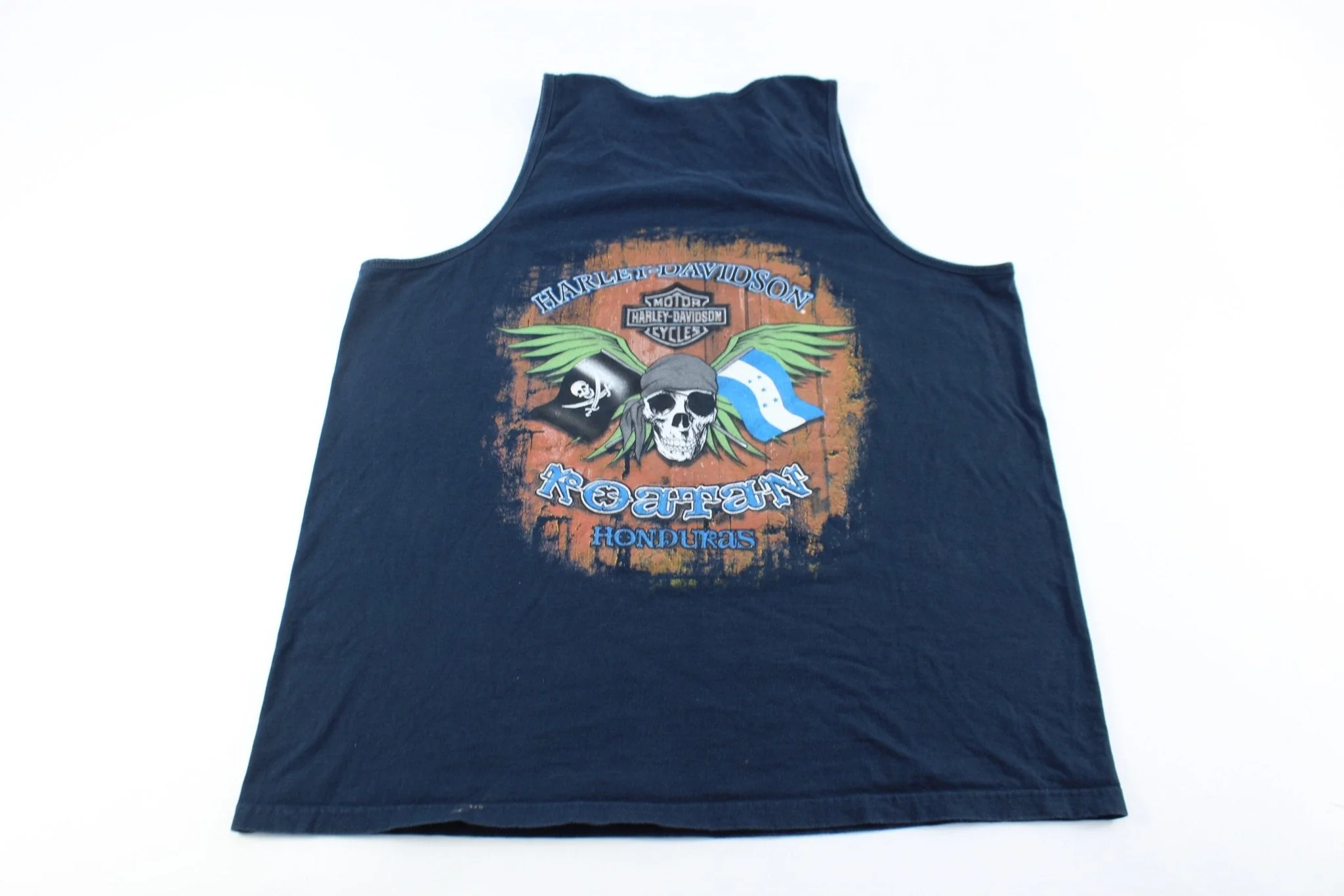 Harley Davidson Motorcycles Roatan, Honduras Tank Top - Image 2