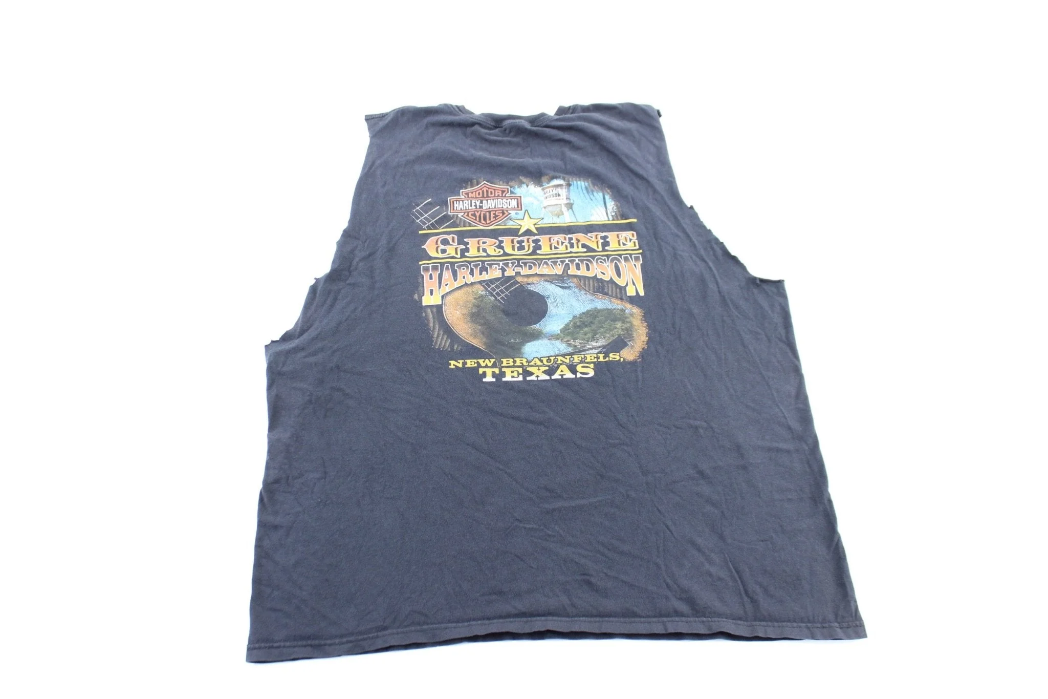Harley Davidson Skull cut Off Tank Top - Image 2
