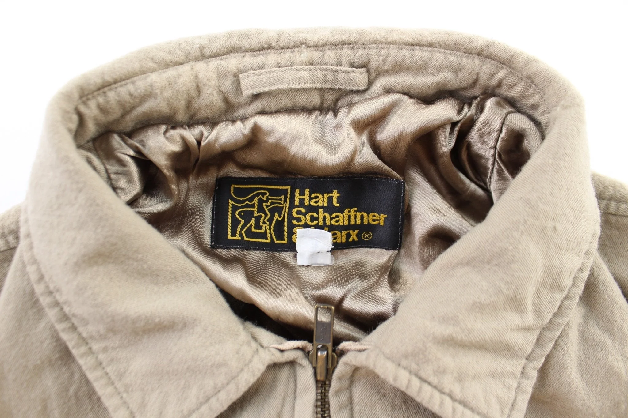 Hart Schaffner & Marx Beige Zip Up Jacket - Image 3