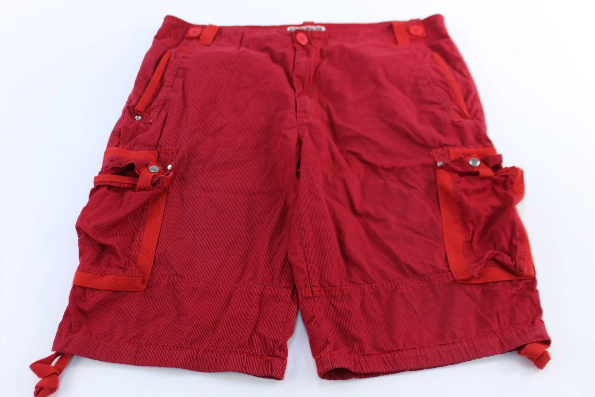 Henry & William Red Striped Cargo Shorts