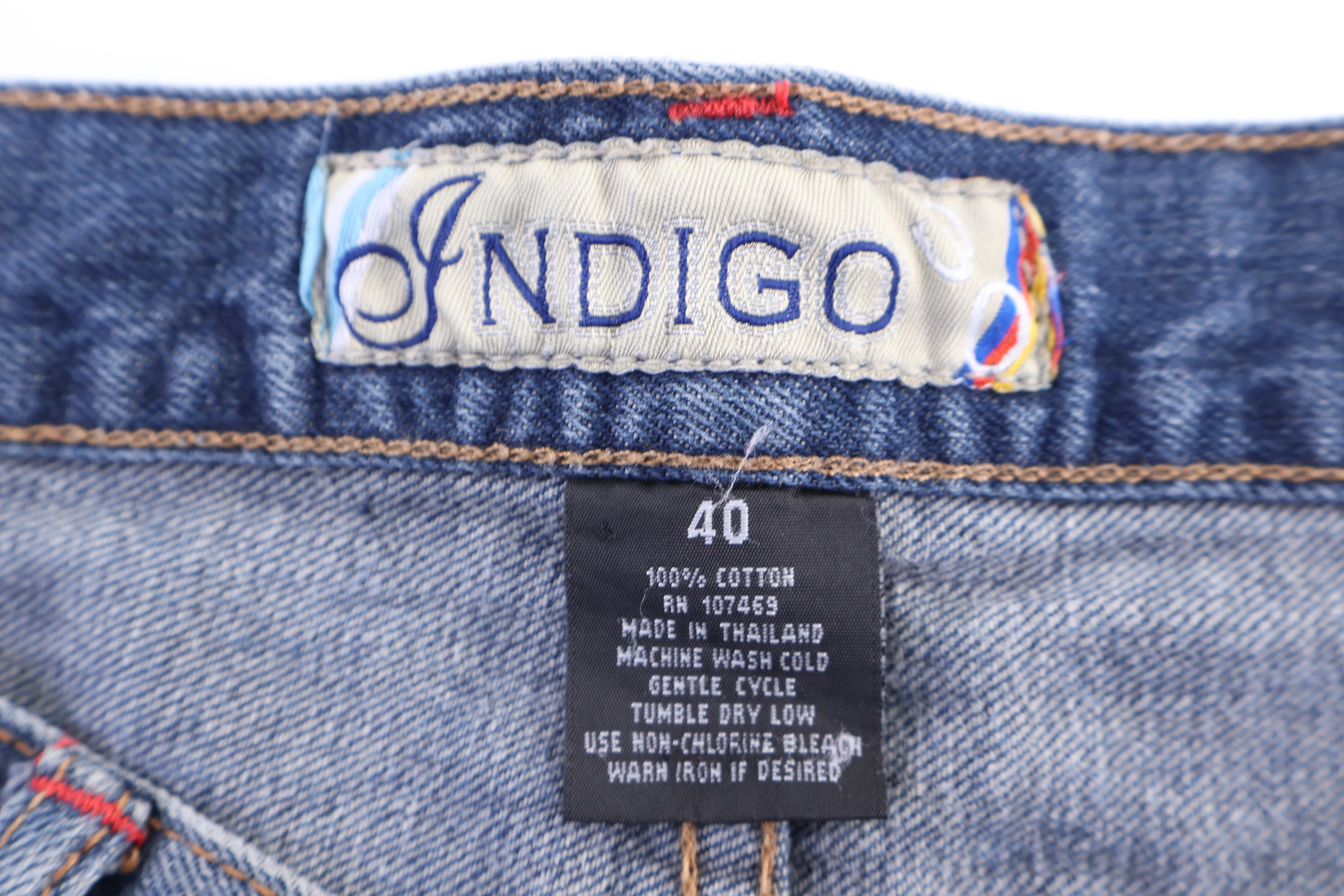 Indigo Medium Wash Baggy Denim Shorts - Image 4