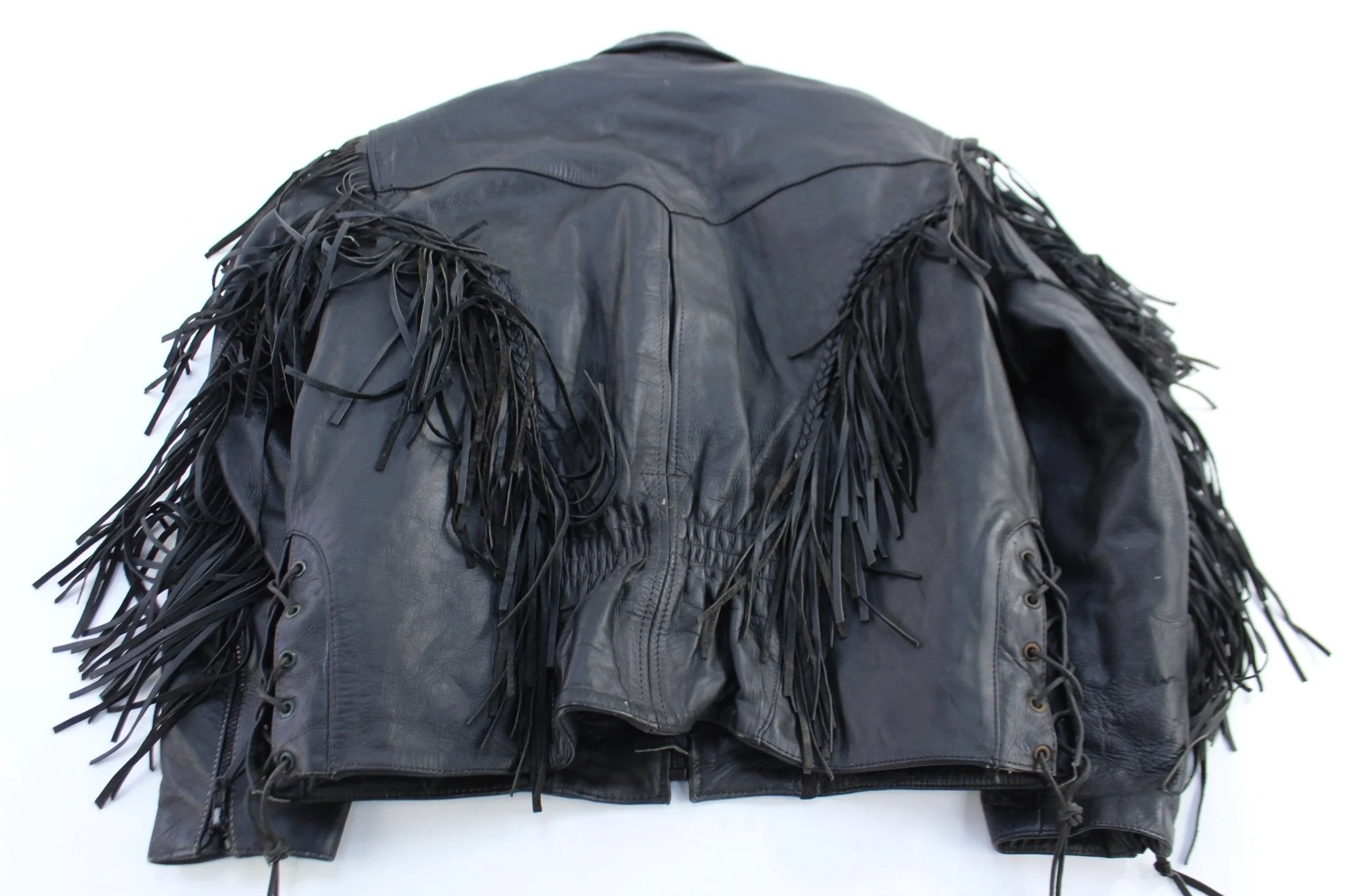 Interstate Black Leather Fringe Jacket - Image 2