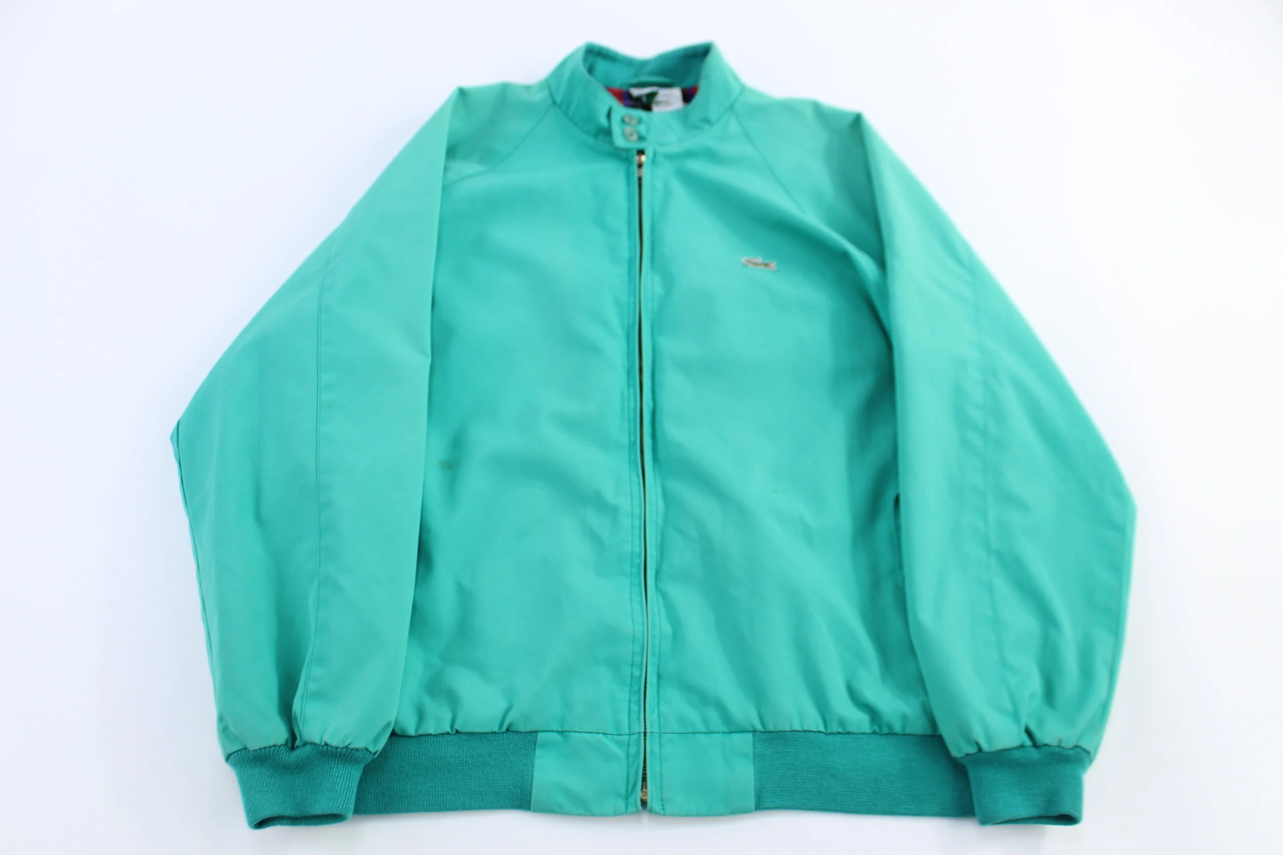 90’s Lacoste Green Full Zip Harrington Jacket