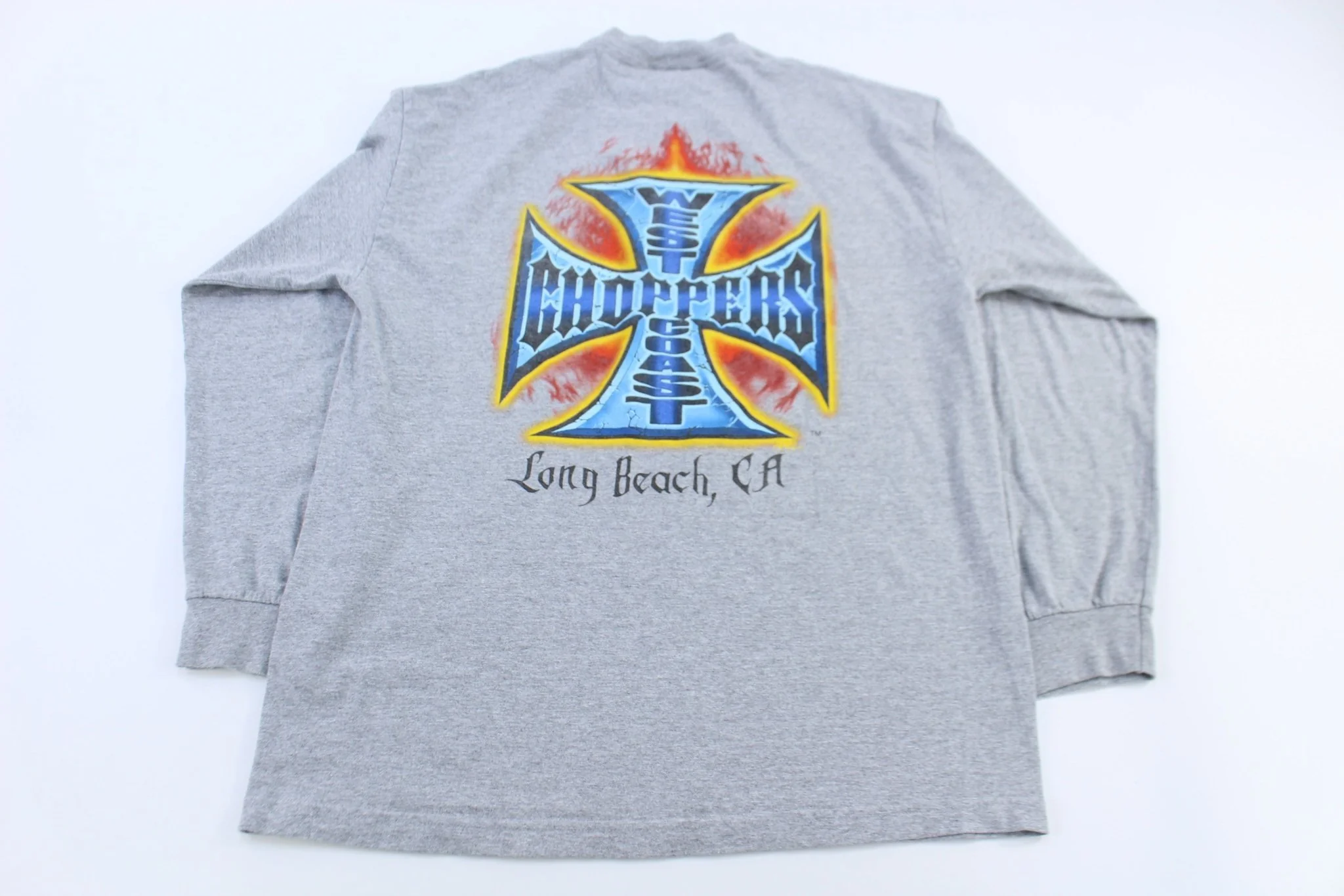 Jesse Who West Coast Choppers Flames Graphic LS T-shirt
