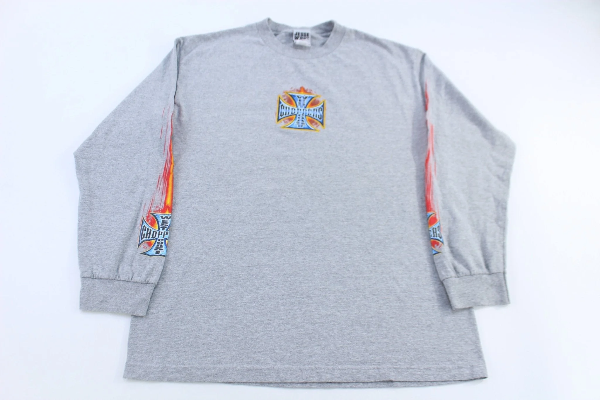 Jesse Who West Coast Choppers Flames Graphic LS T-shirt - Image 2