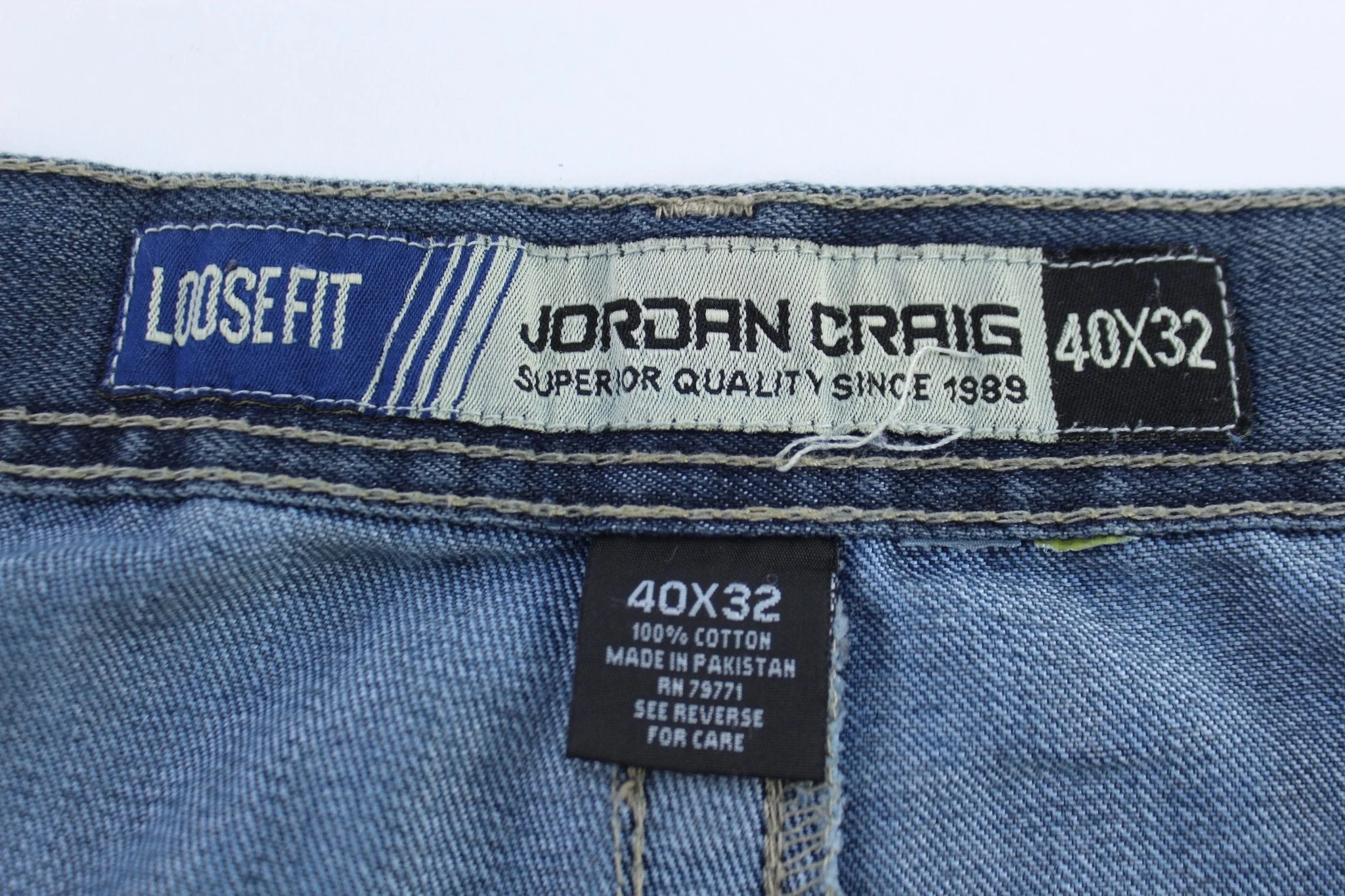 Jordan Craig Medium Wash Loose Fit Denim Jeans - Image 3