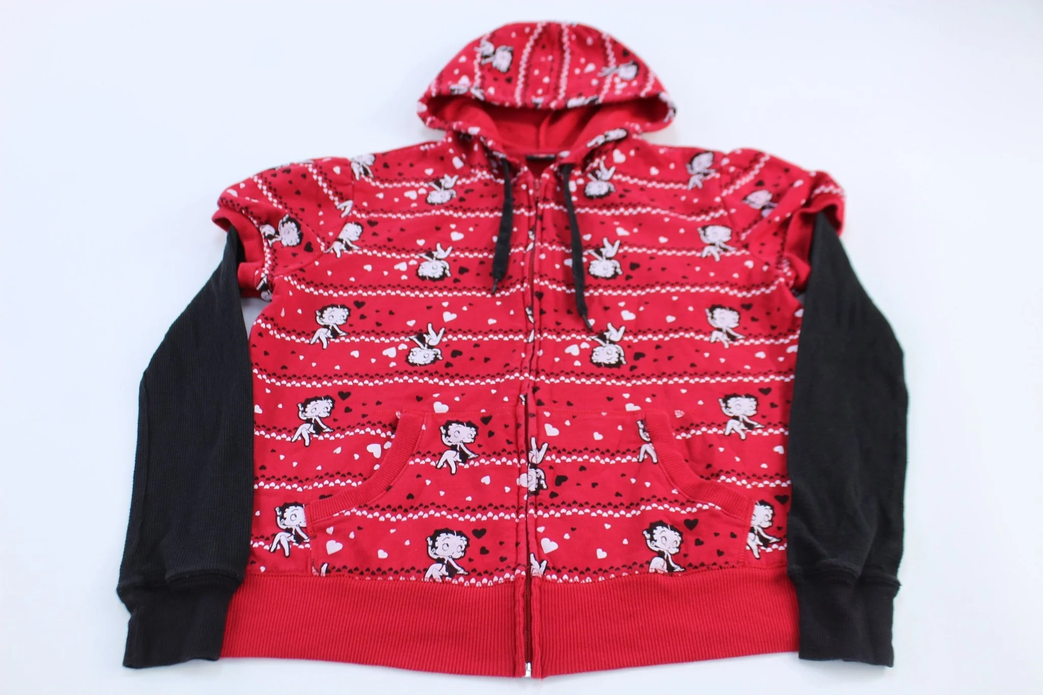 Junior Betty Boop Graphic Full Zip Hoodie