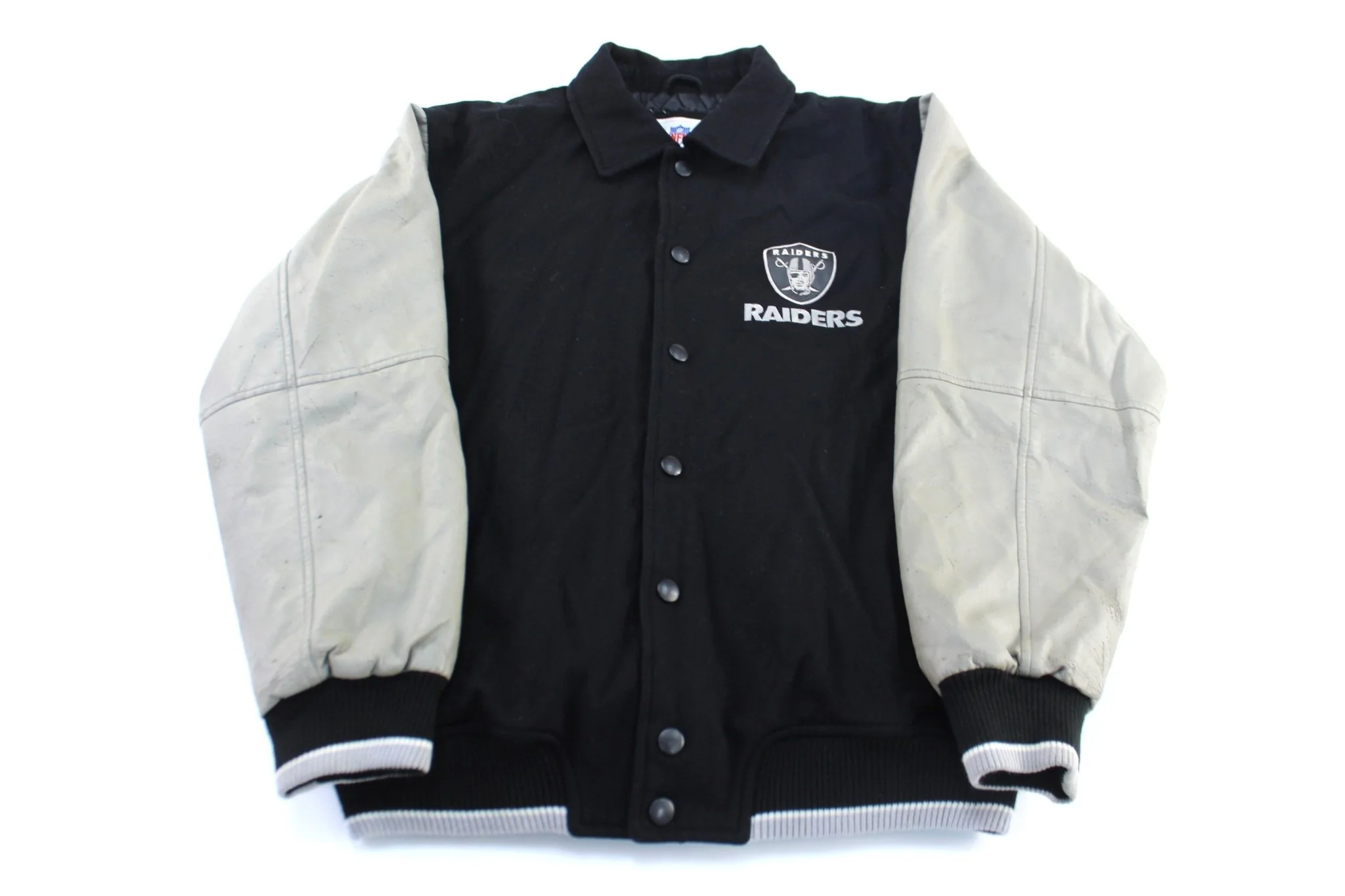 Raiders Embroidered Football Varsity Jacket