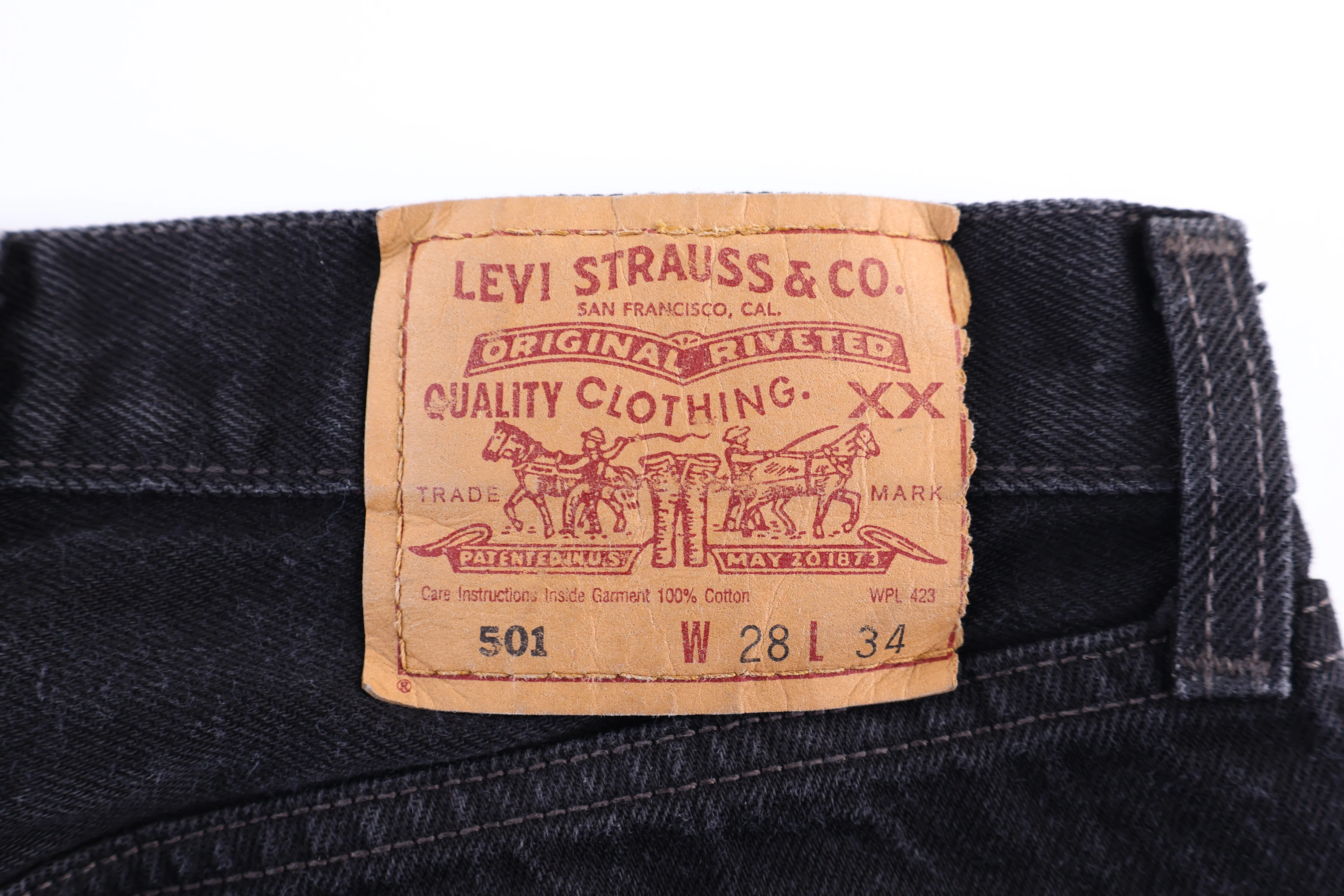 Levi's 501 Black Denim Jeans - Image 3