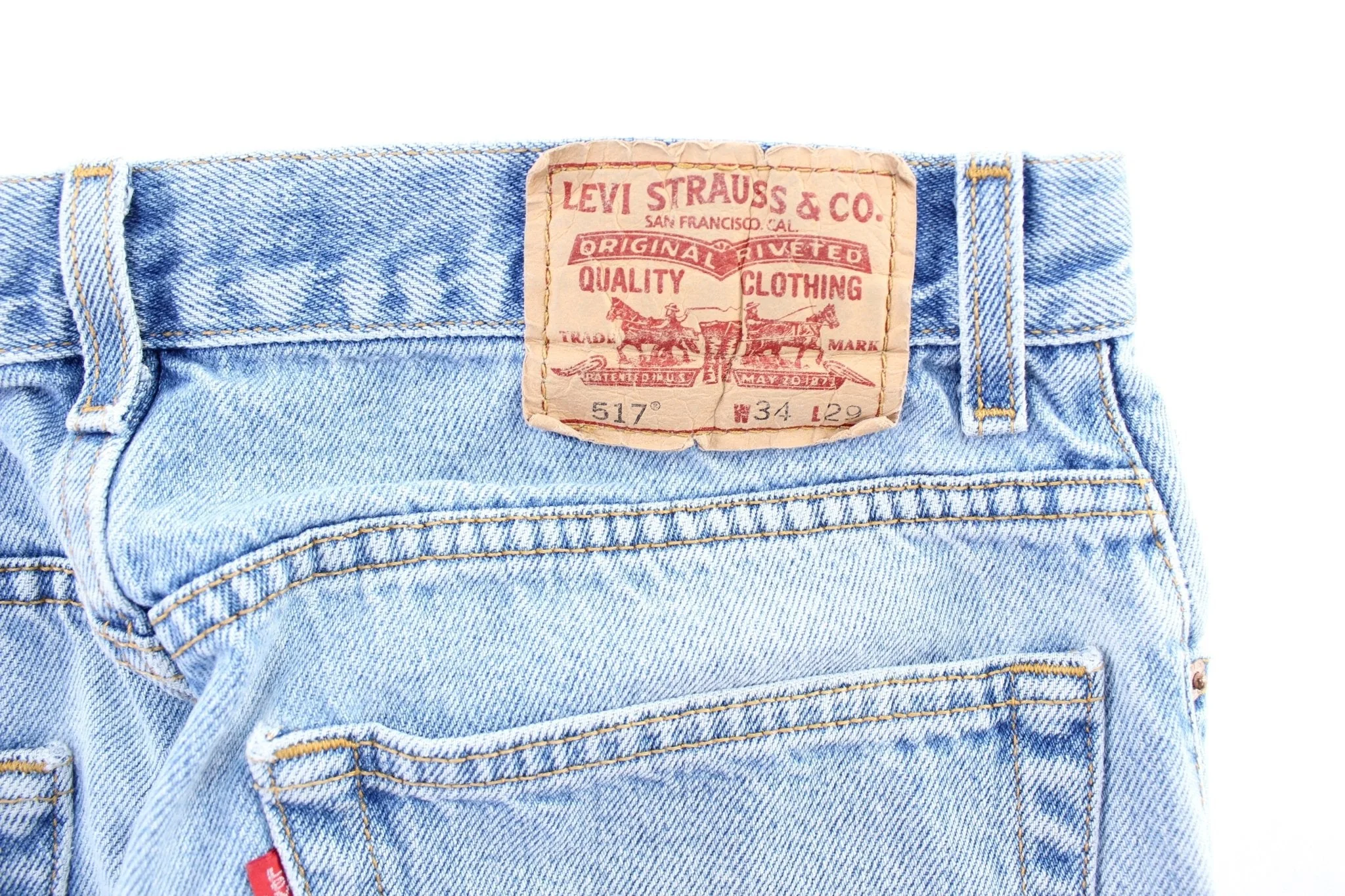 Levi's 517 Light Wash Denim Shorts - Image 3