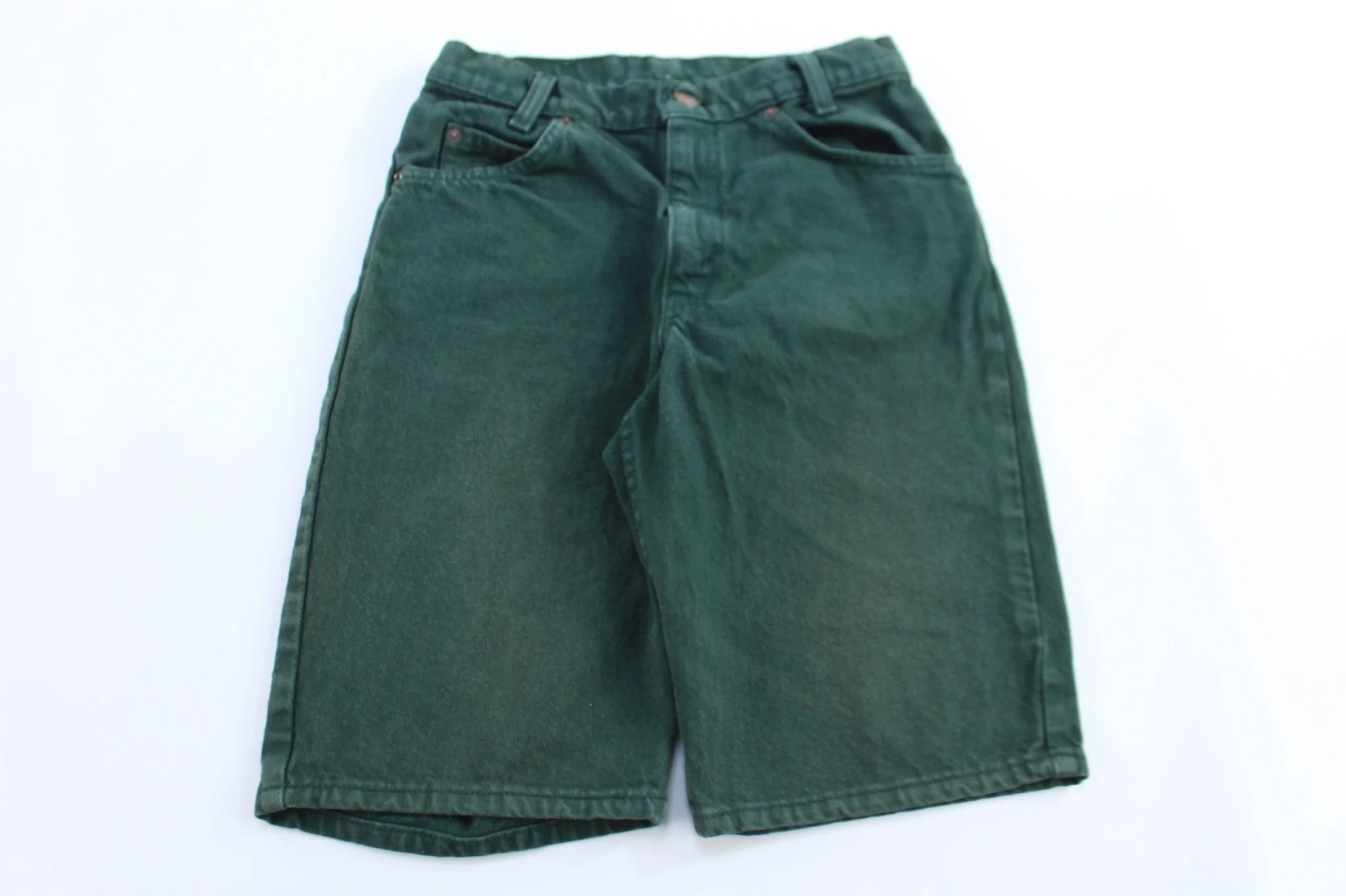 Levi's 550 Green Denim Shorts