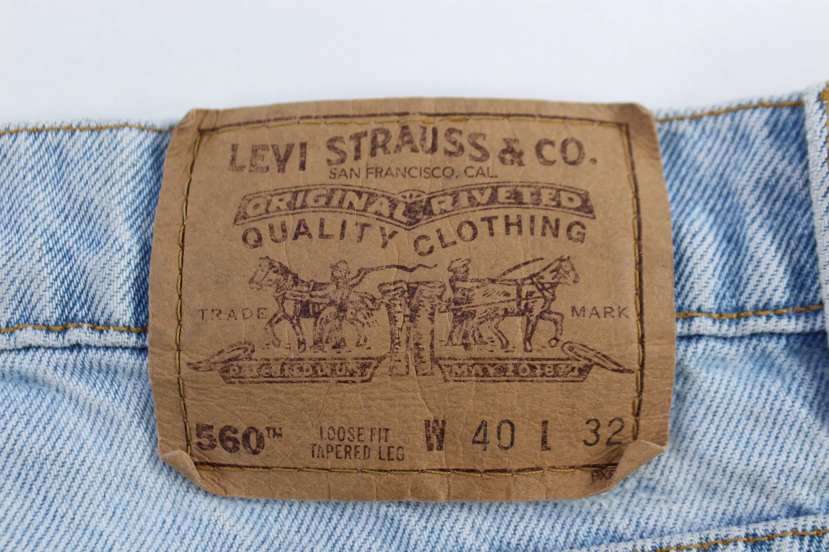 Levi's 560 Orange Tab Denim Jeans - Image 3