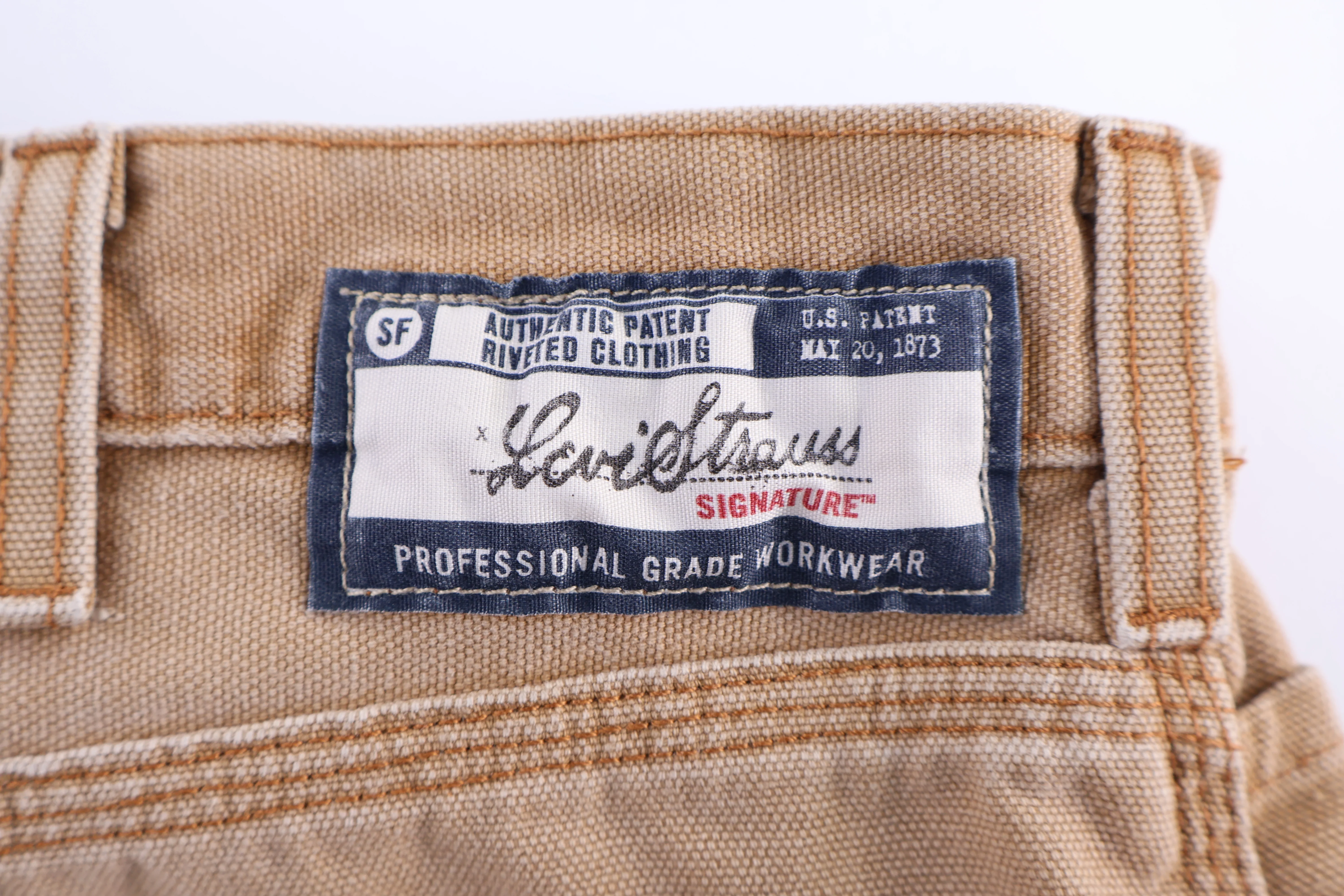 Levi's Strauss Workwear Tan Pants - Image 3