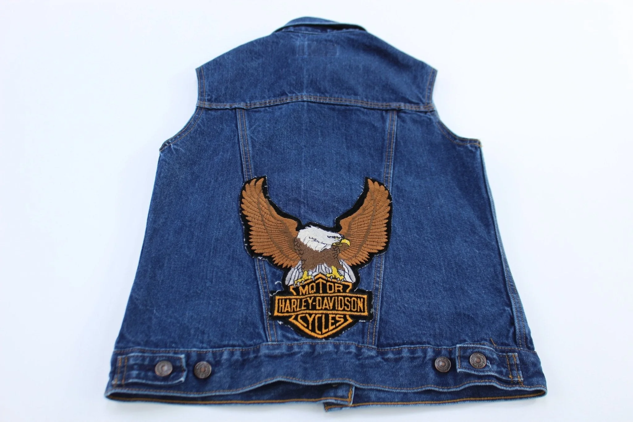 Levi's x Harley Davidson Motorcycles Denim Biker Vest - Image 2