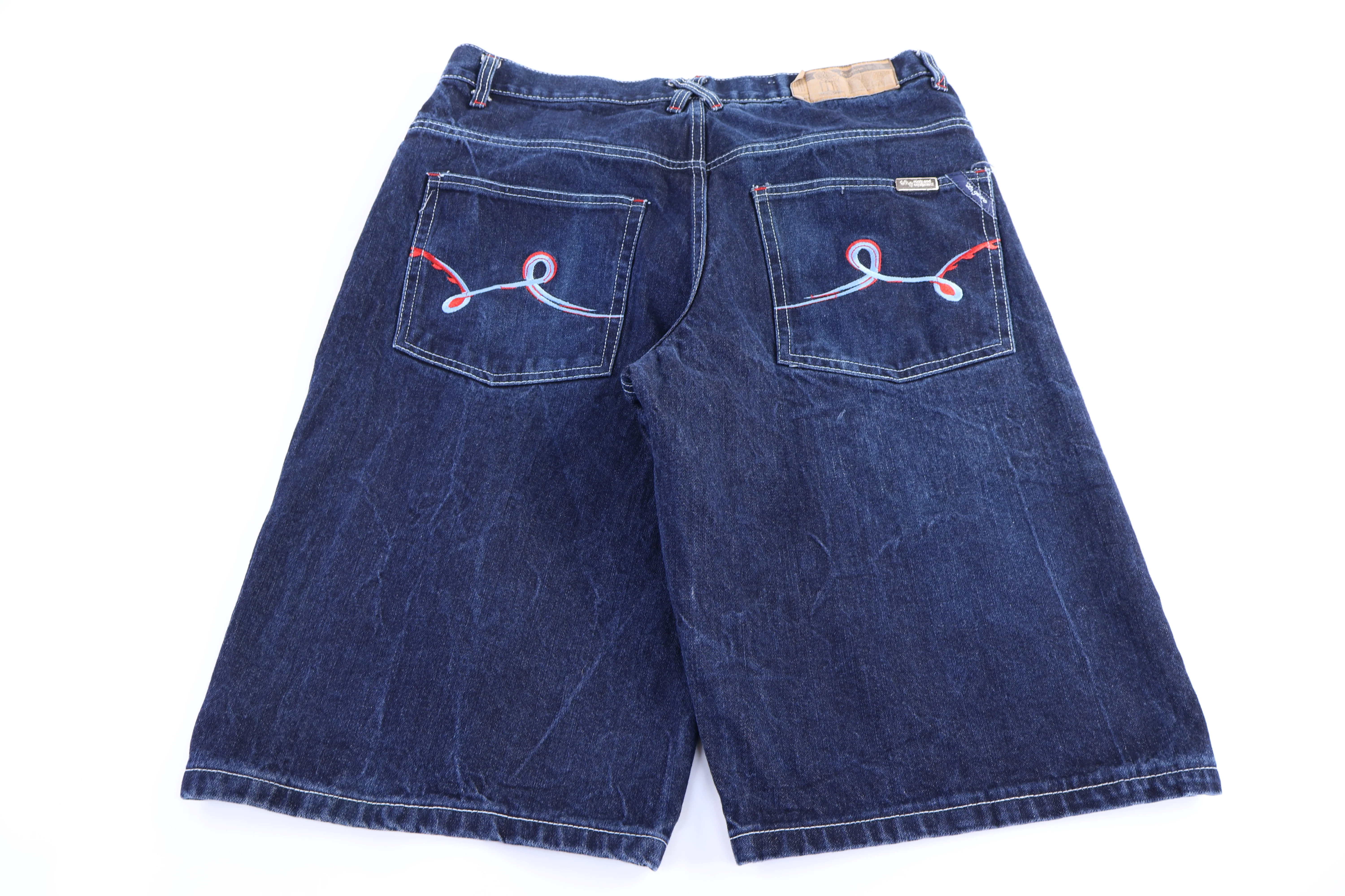 Lifted Research Group Dark Wash Denim Shorts
