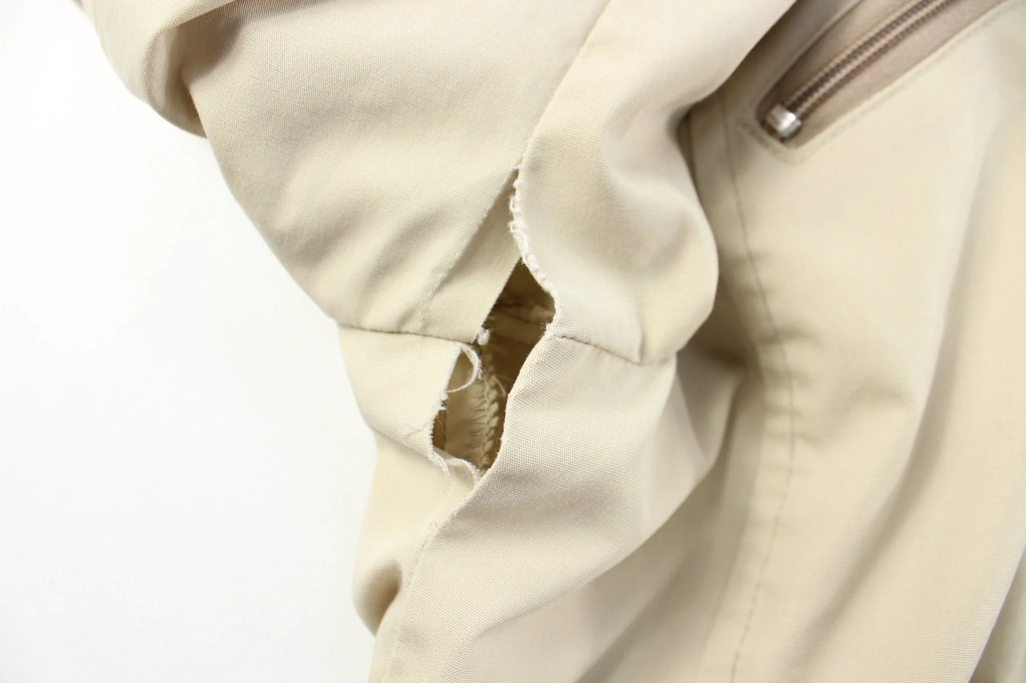 London Fog Beige Zip Up Jacket - Image 5