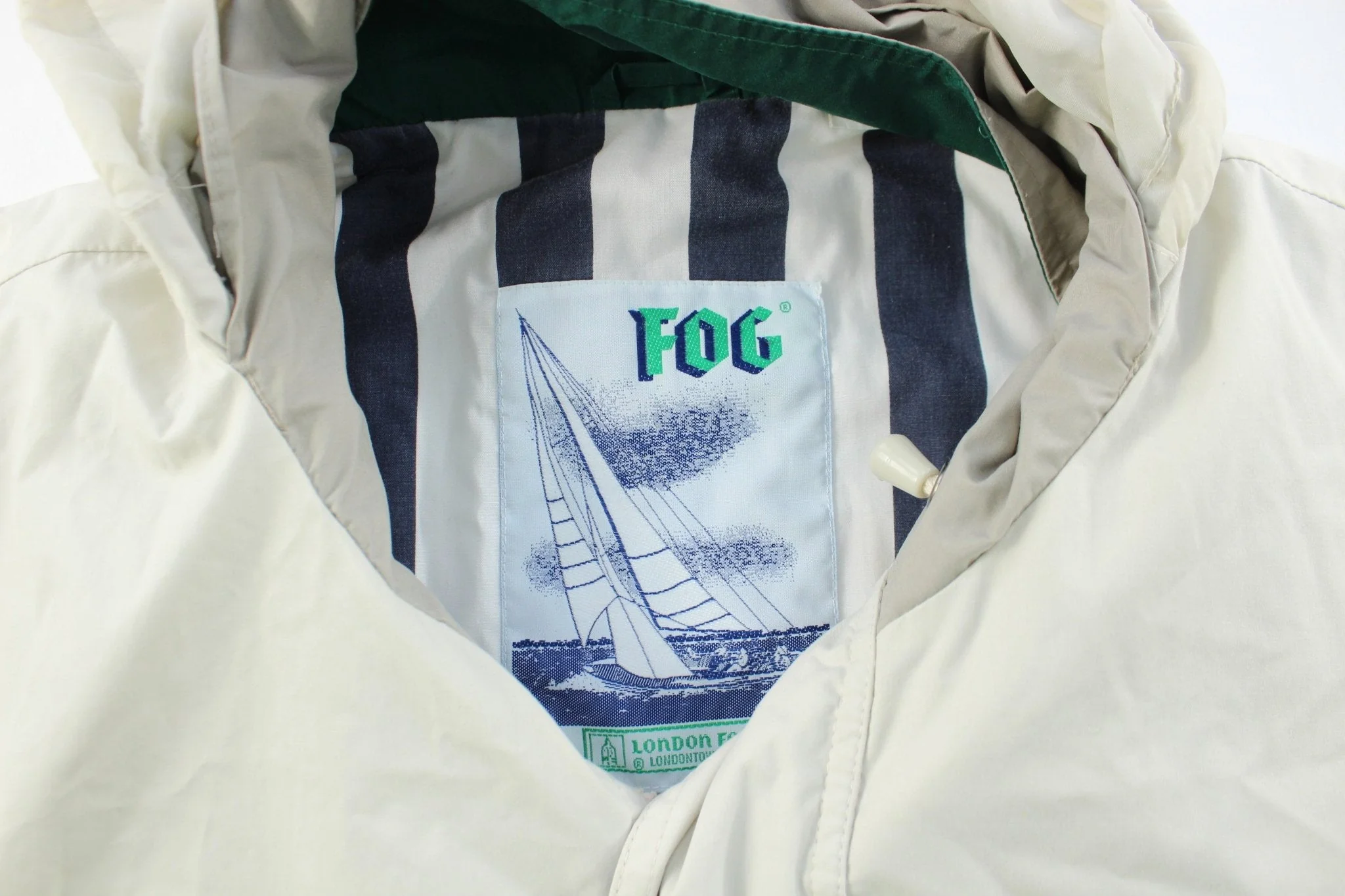 London Fog Beige Zip Up Jacket - Image 4