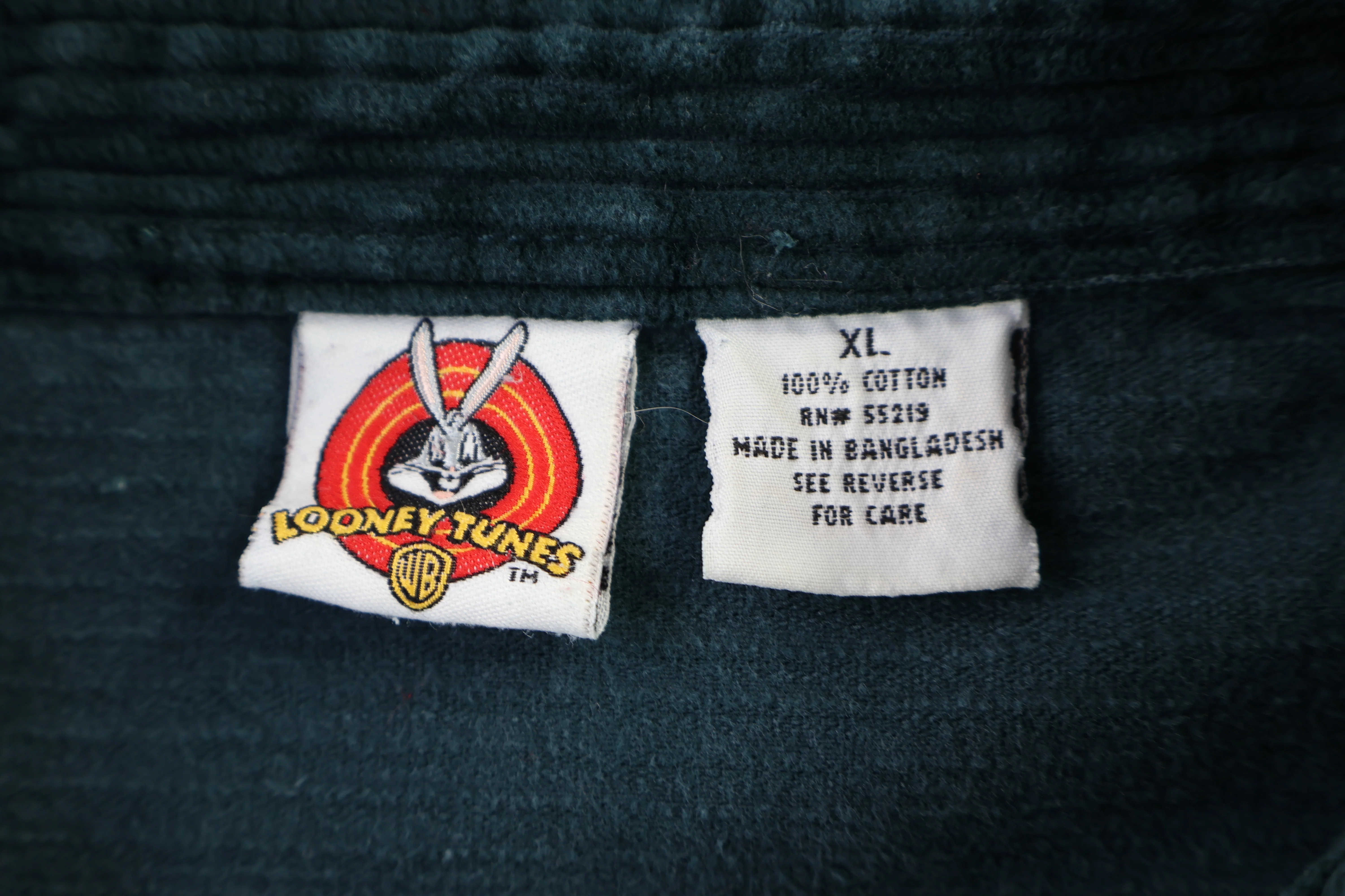 Looney Tunes Green Corduroy LS Button Down - Image 3