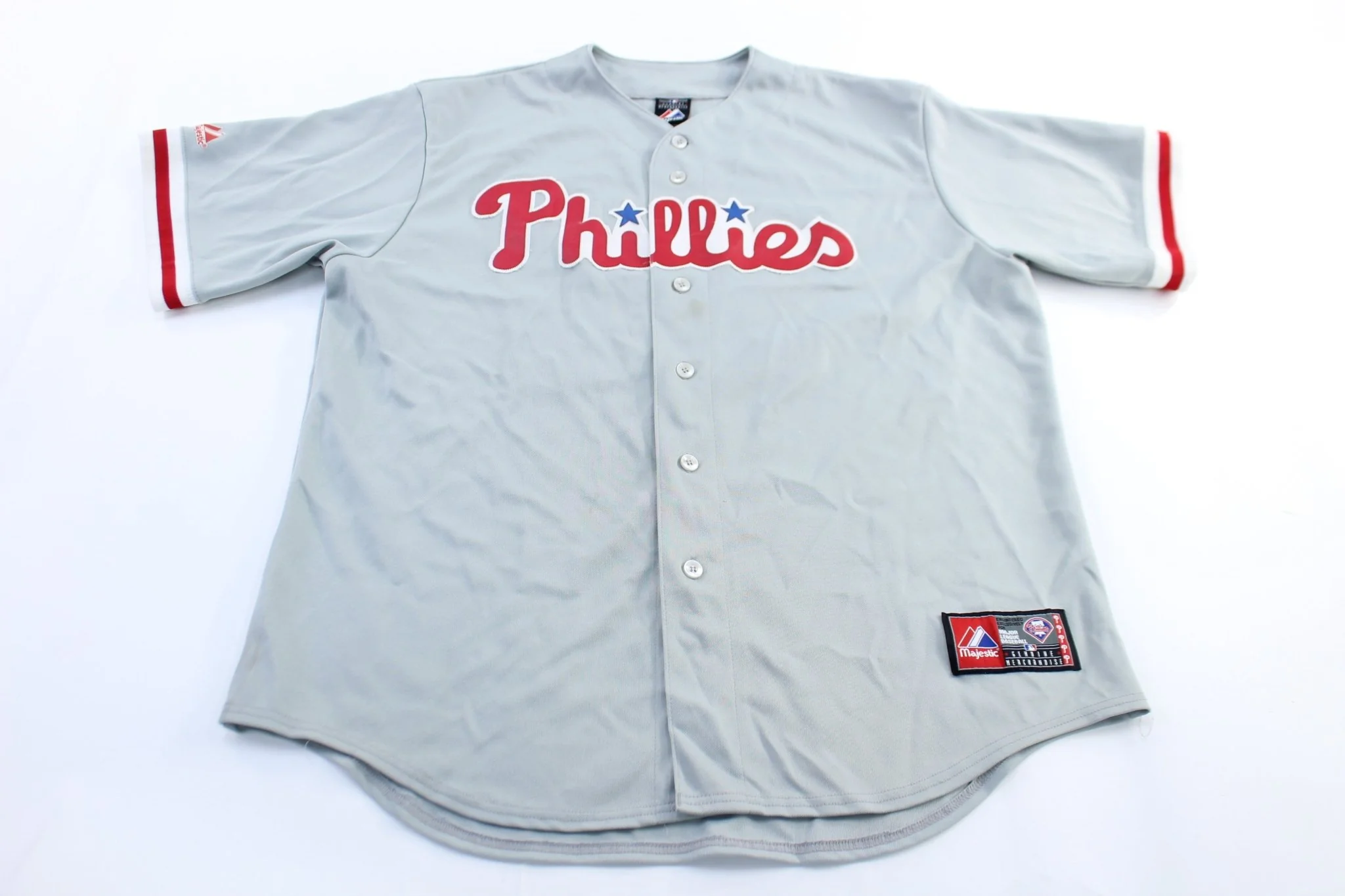Majestic Embroidered Philadelphia Phillies Chase Utley Baseball Jersey