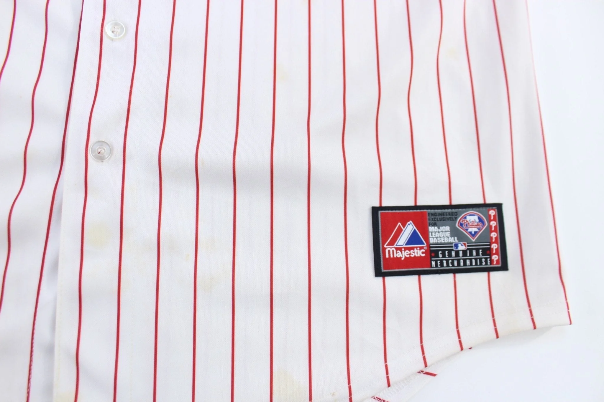 Majestic Philadelphia Phillies Pinstriped Baseball Jersey - Image 3