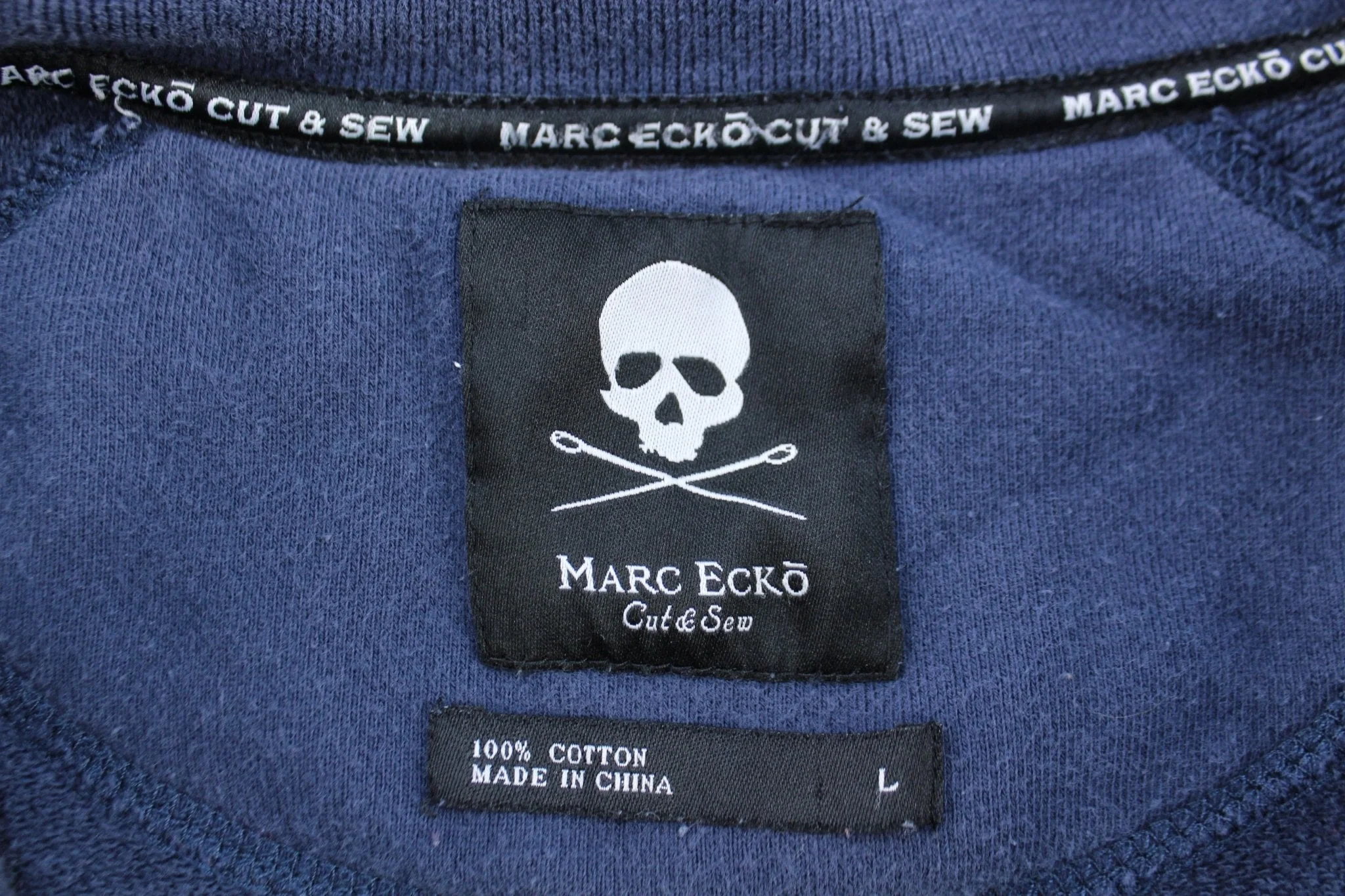Marc Ecko Cut & Sew Blue Full Zip Sweater - Image 3