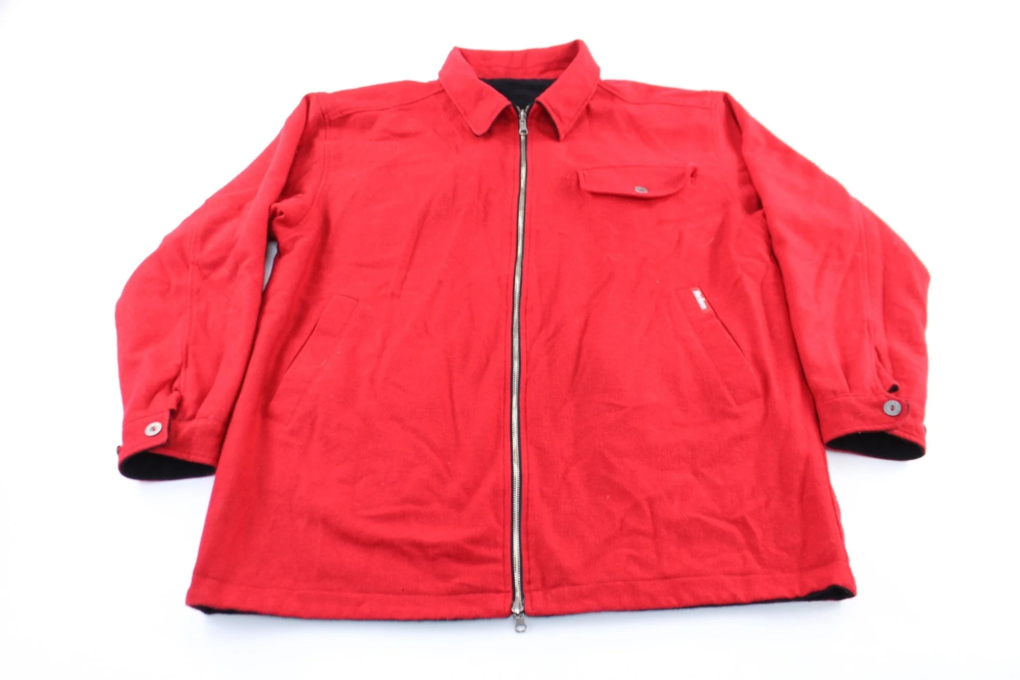Marlboro Black & Red Reversible Zip Up Jacket