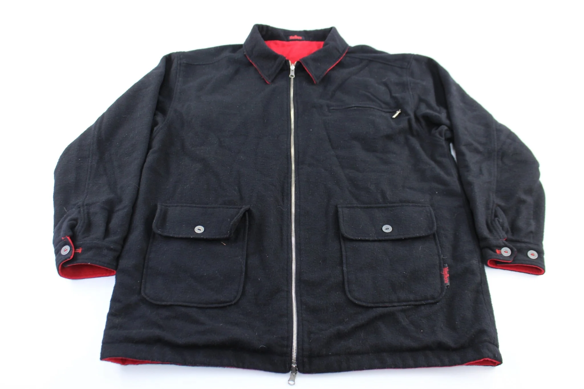 Marlboro Black & Red Reversible Zip Up Jacket - Image 2