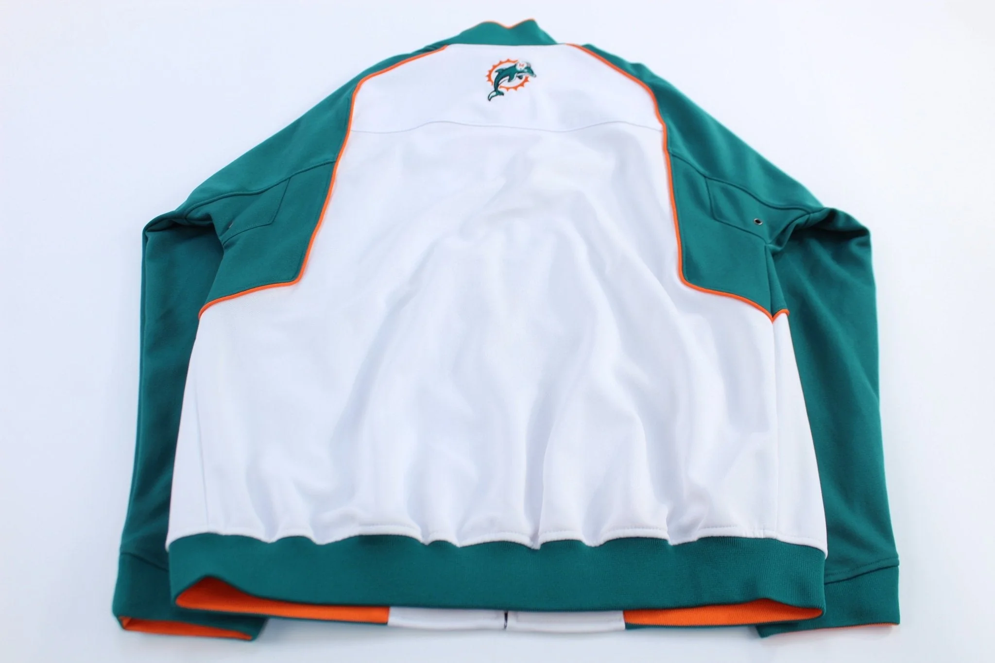 Miami Dolphins Equipment Embroidered Reebok Track Jacket - Image 2