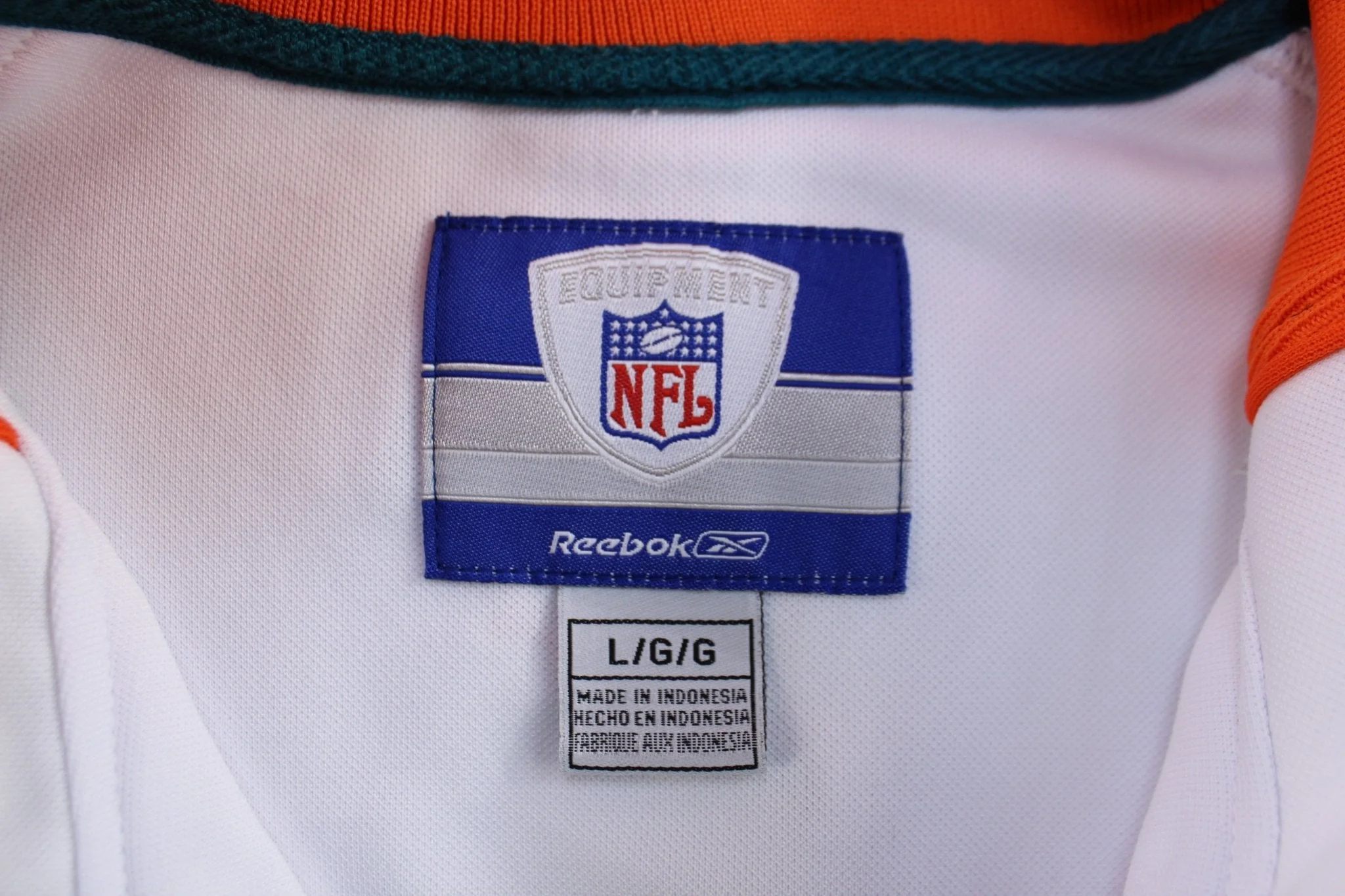 Miami Dolphins Equipment Embroidered Reebok Track Jacket - Image 3