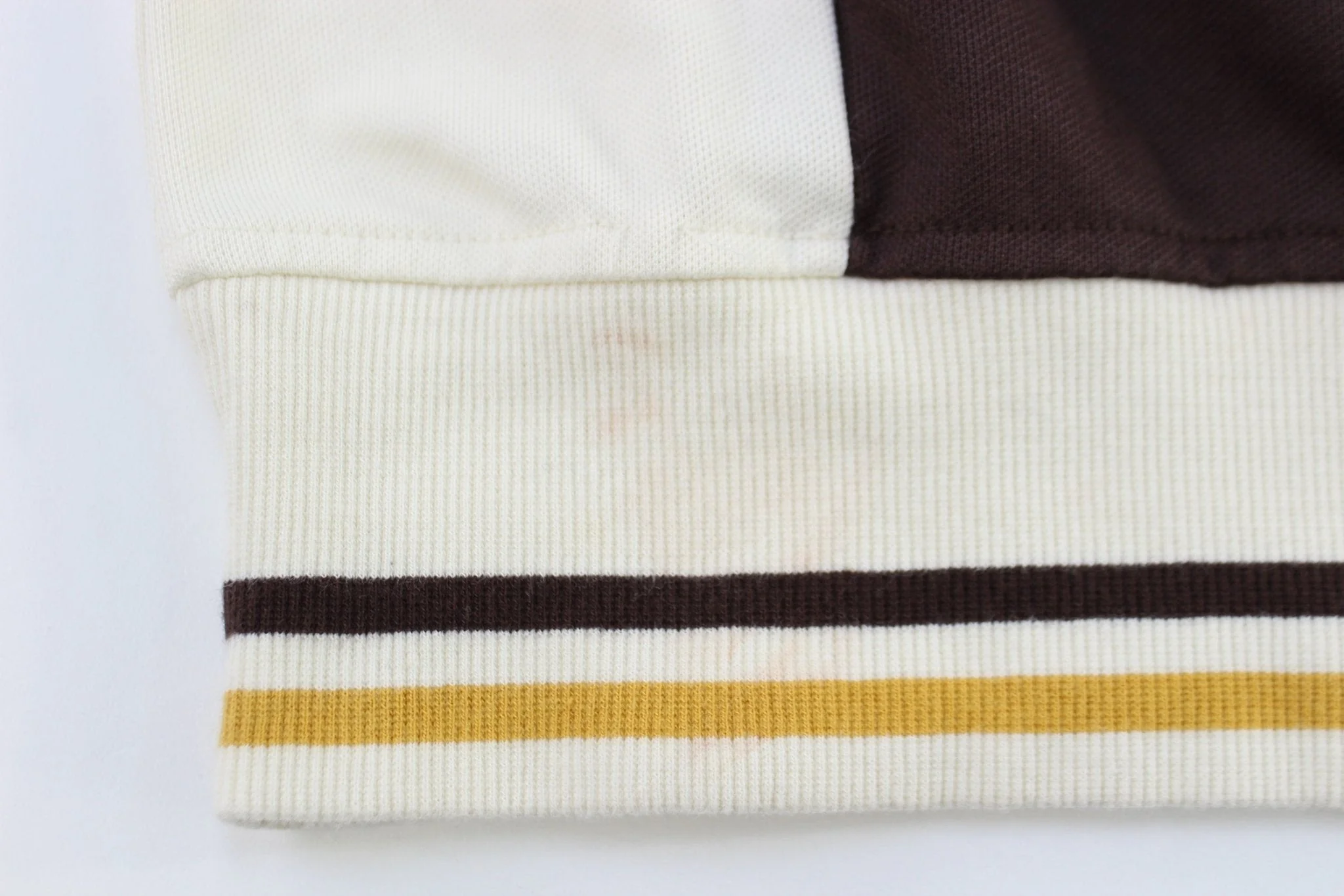 Mossimo Embroidered Logo Brown, Cream, & Yellow Track Jacket - Image 5